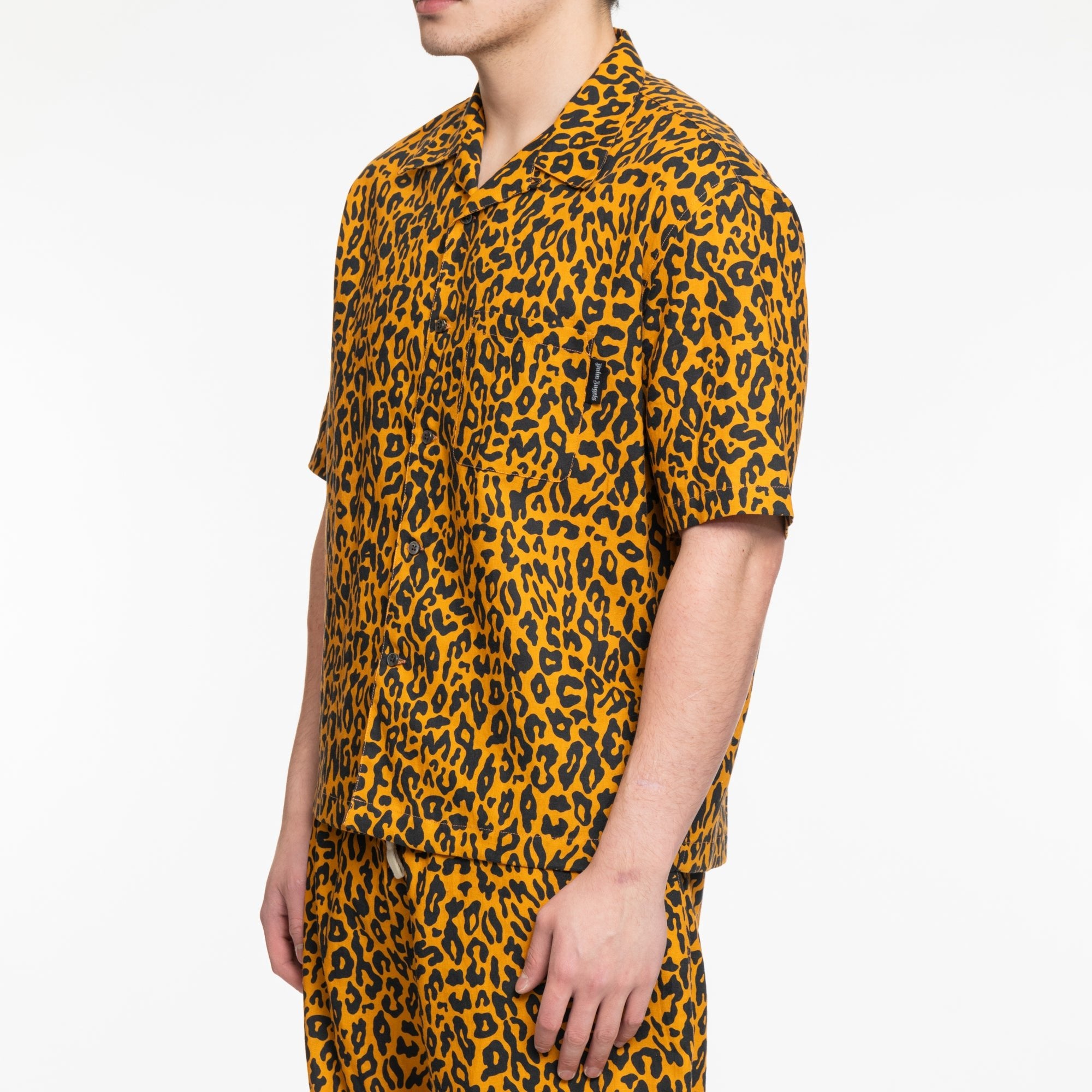 Palm Angels Cheetah Bowling Shirt Orange - 3
