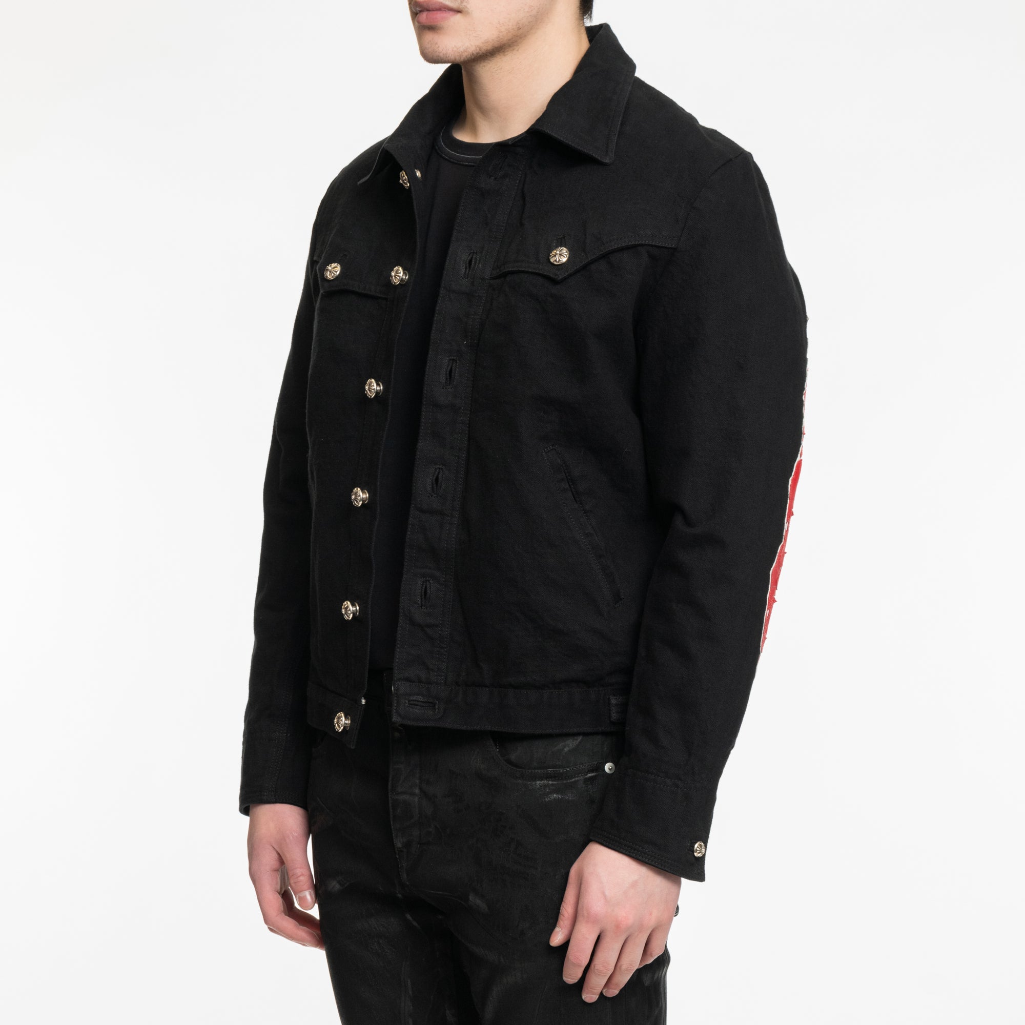 Chrome Hearts Judgement Wish Jean Jacket Black - 3