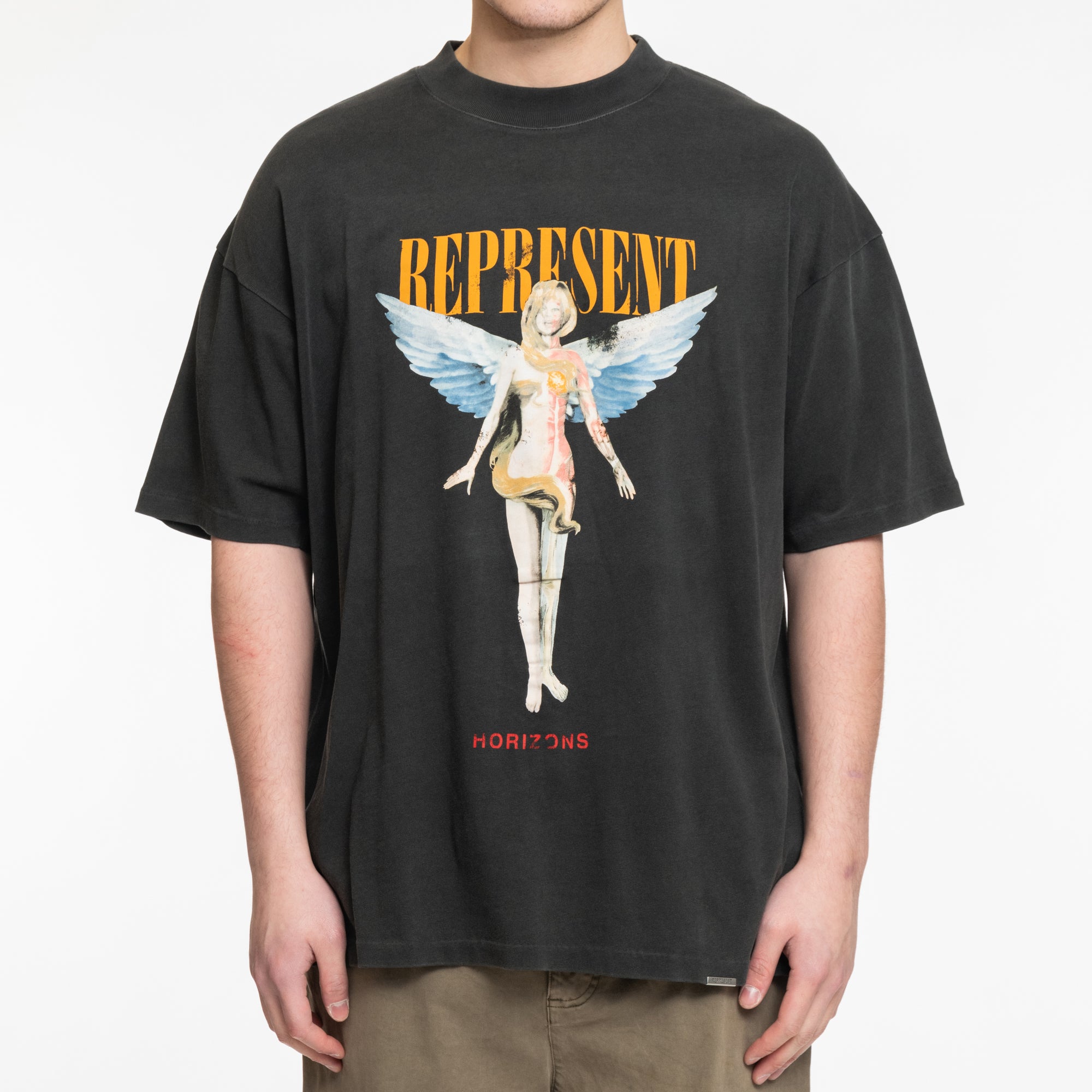 Represent - Reborn T-Shirt in Aged Black