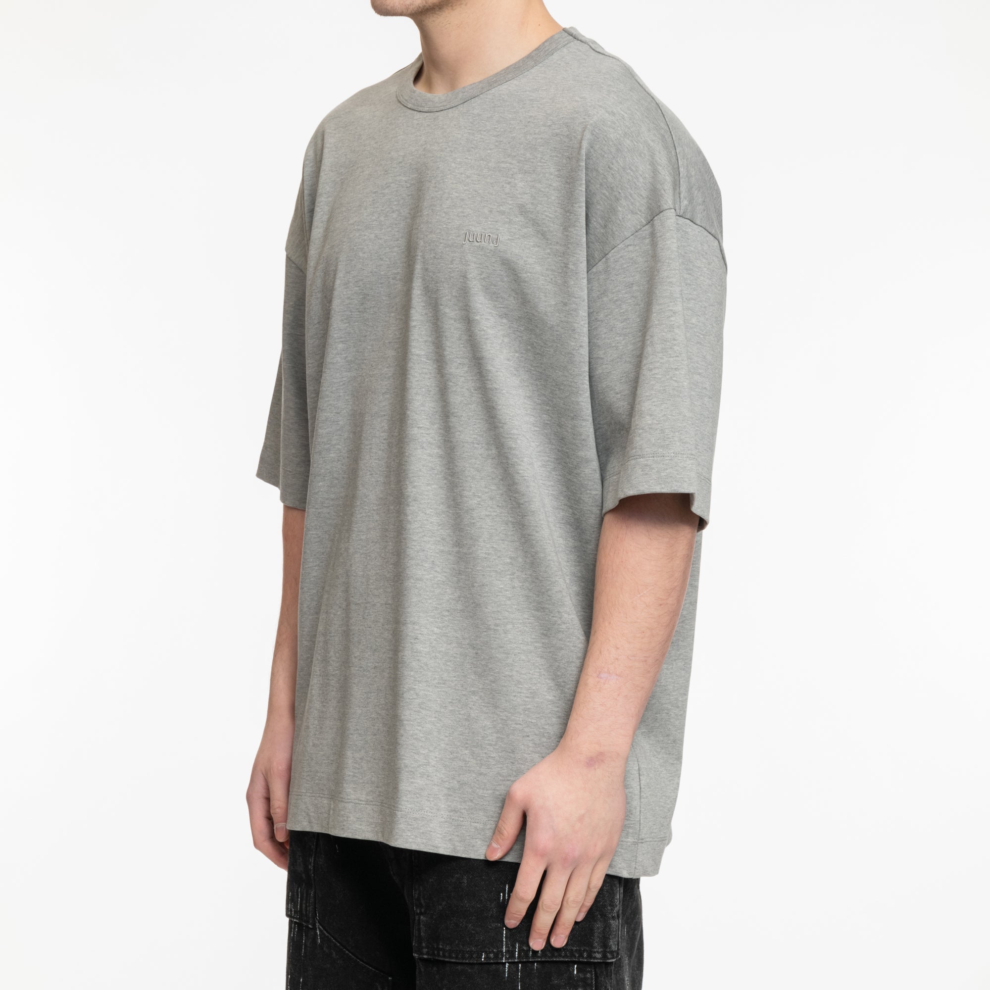 Juun.J Silver Graphic Semi - Over T-Shirt Grey - 3