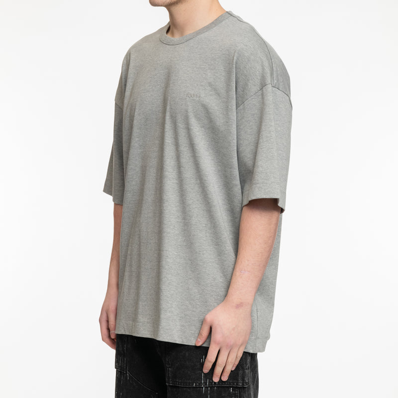 Silver Graphic Semi-Over T-Shirt