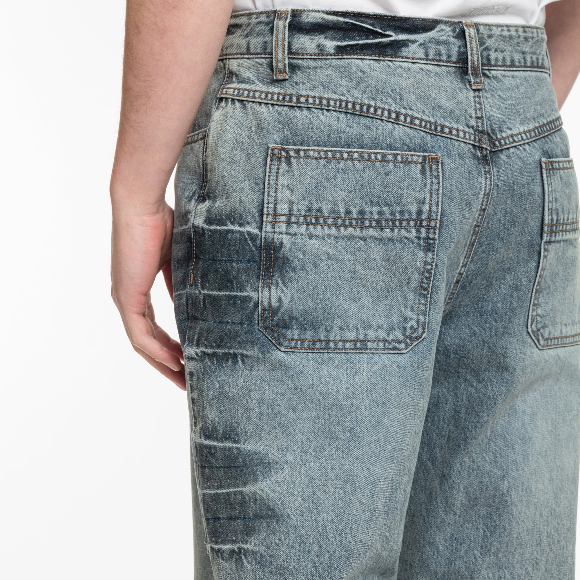 Juun.J Washed Denim Jeans Blue - 5