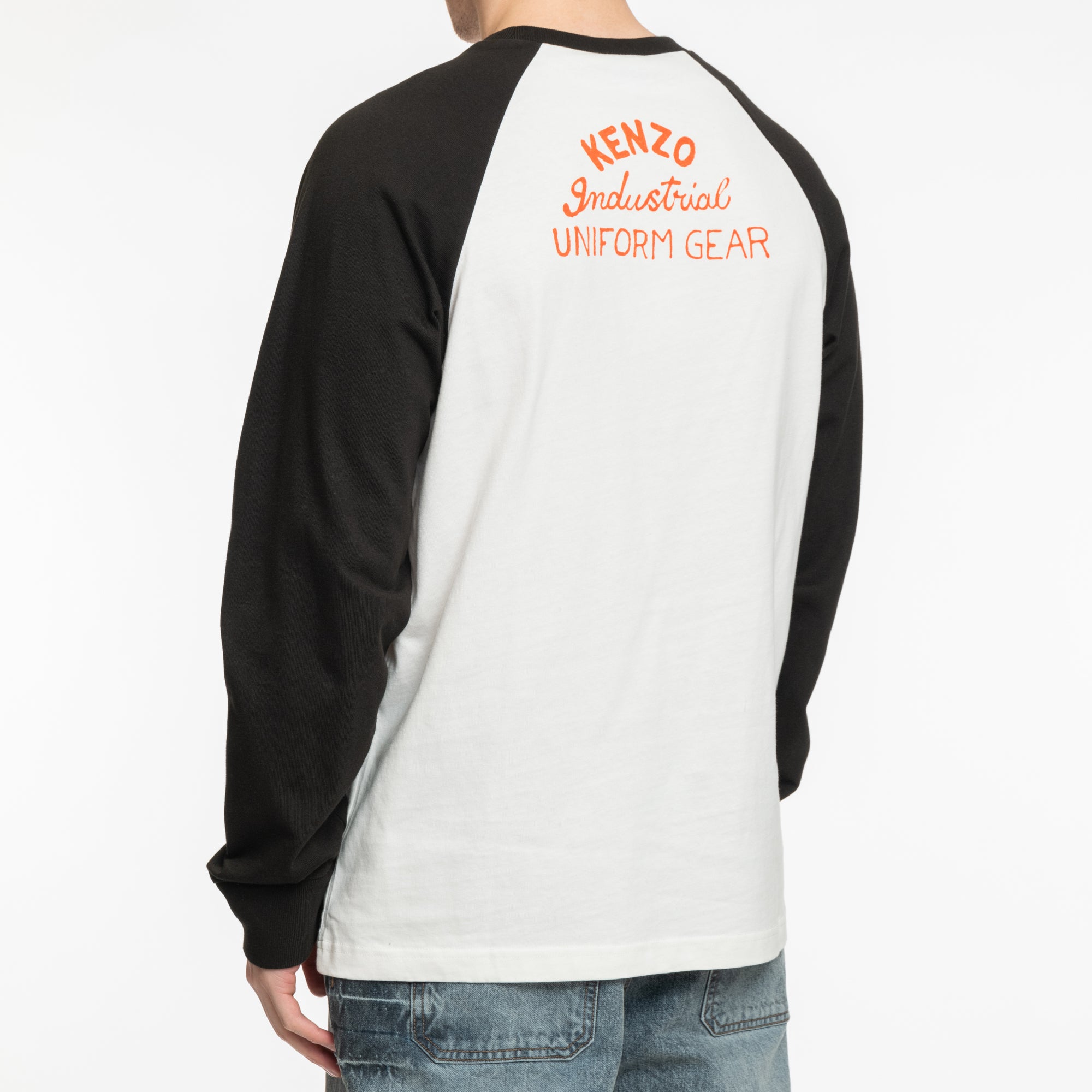 Kenzo Drawn Varsity Raglan LS Tee Black - 4