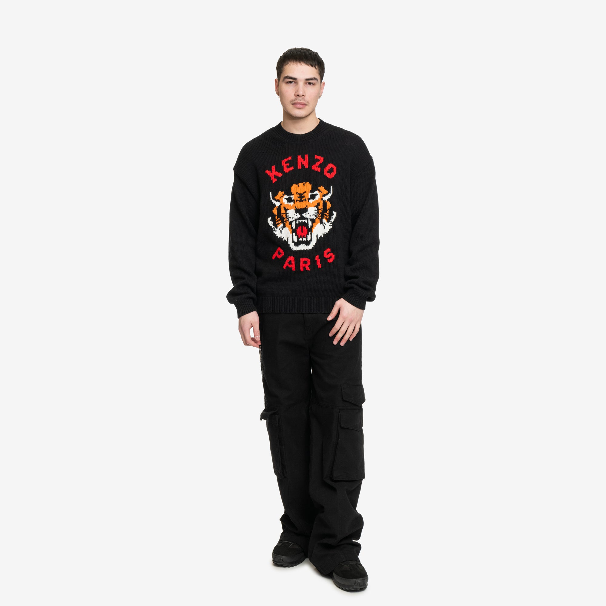 Kenzo Lucky Tiger Knit Sweater Black - 2