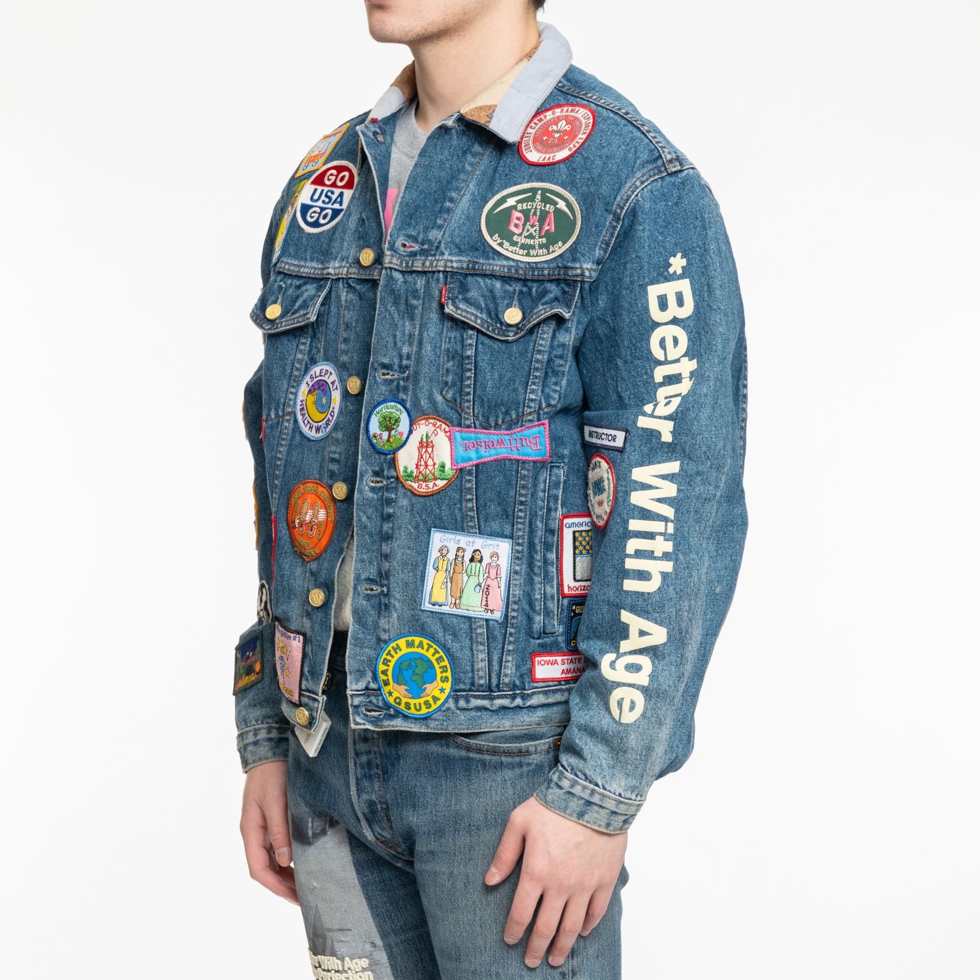 Better With Age Gentlemans Denim Jacket Multi - 3
