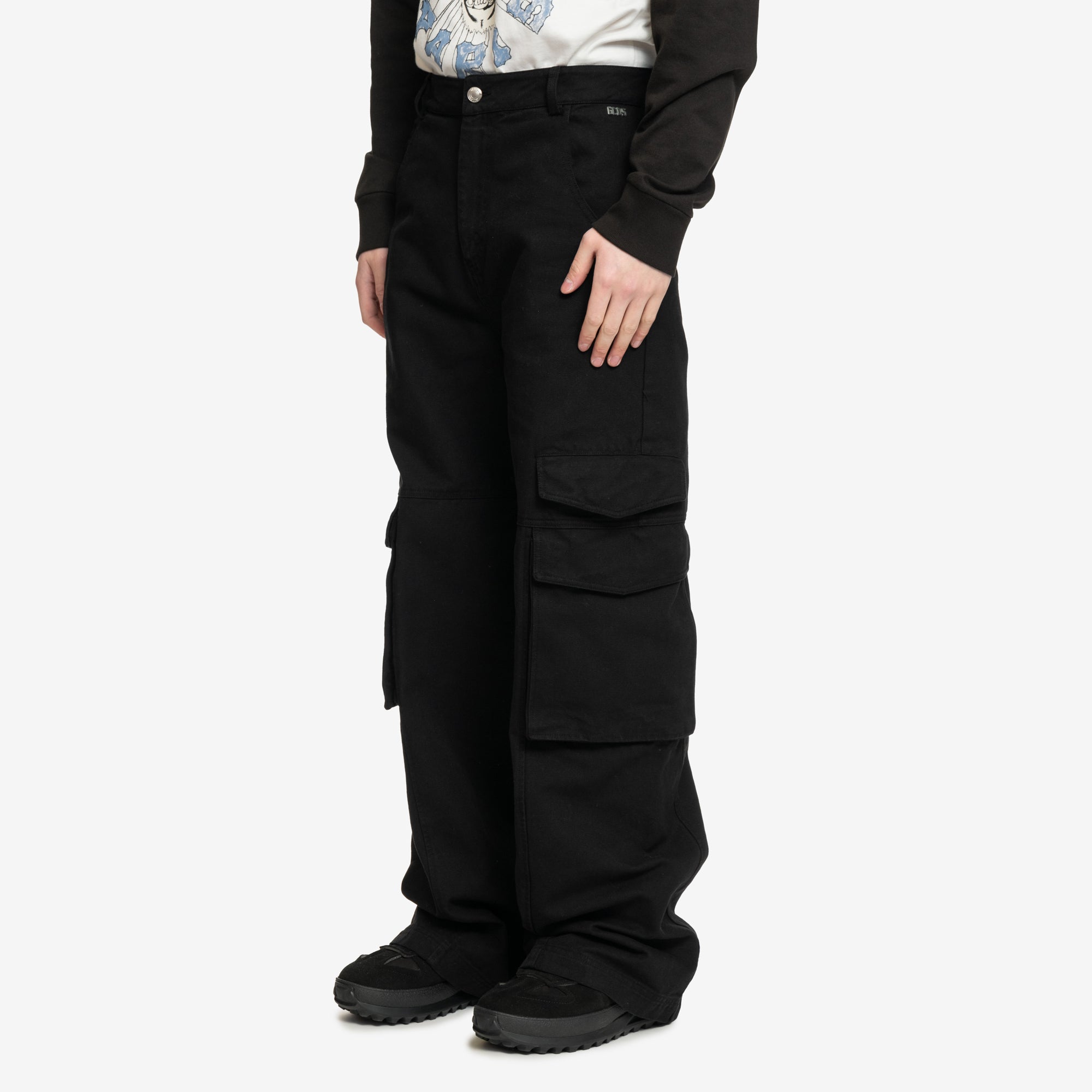 GCDS Ultracargo Linen Pants Black - 3