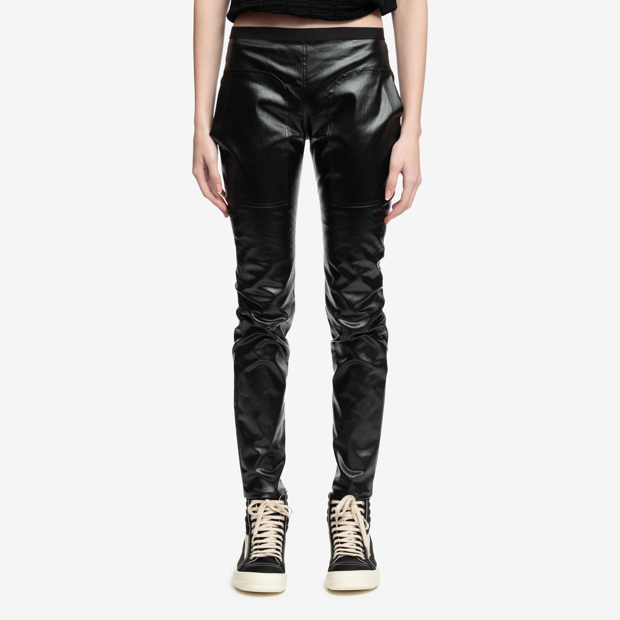 Rick Owens Womens Denim Leggings Black - 1