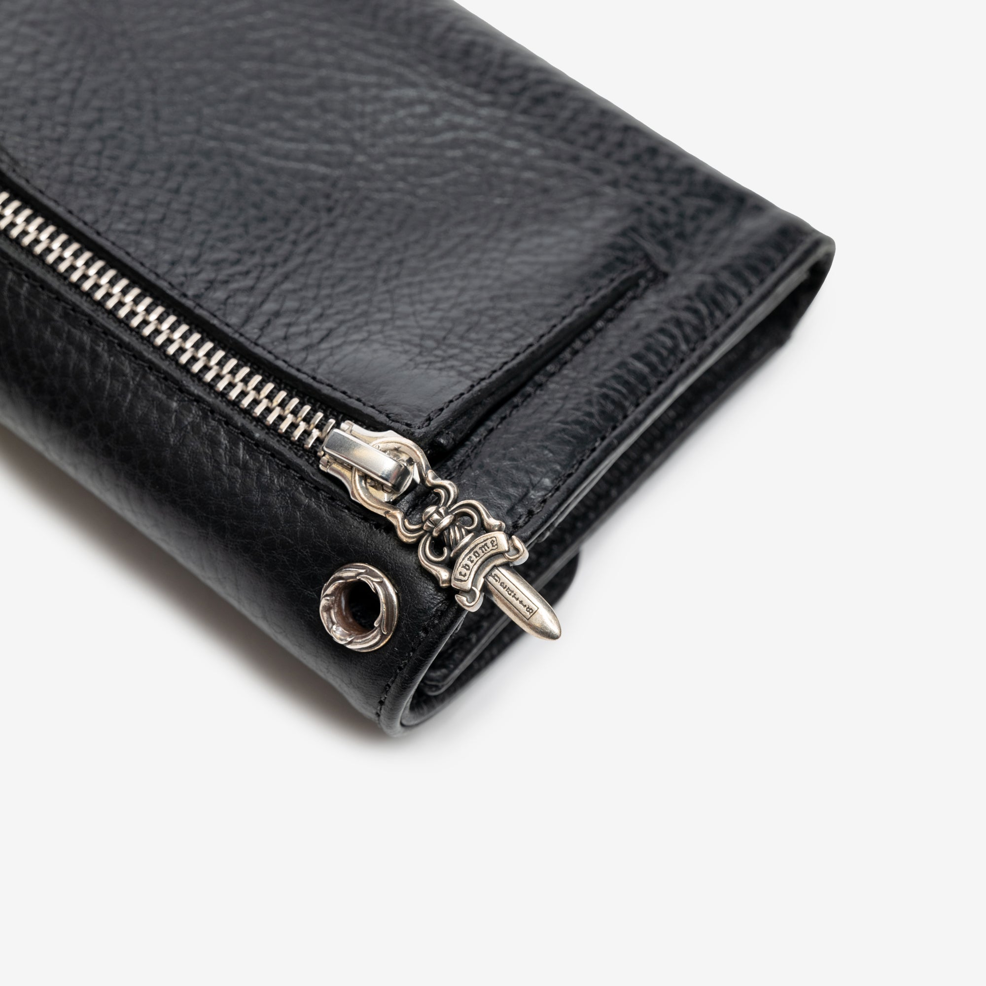 Chrome Hearts CH Wave Cross Button Wallet Black - 6