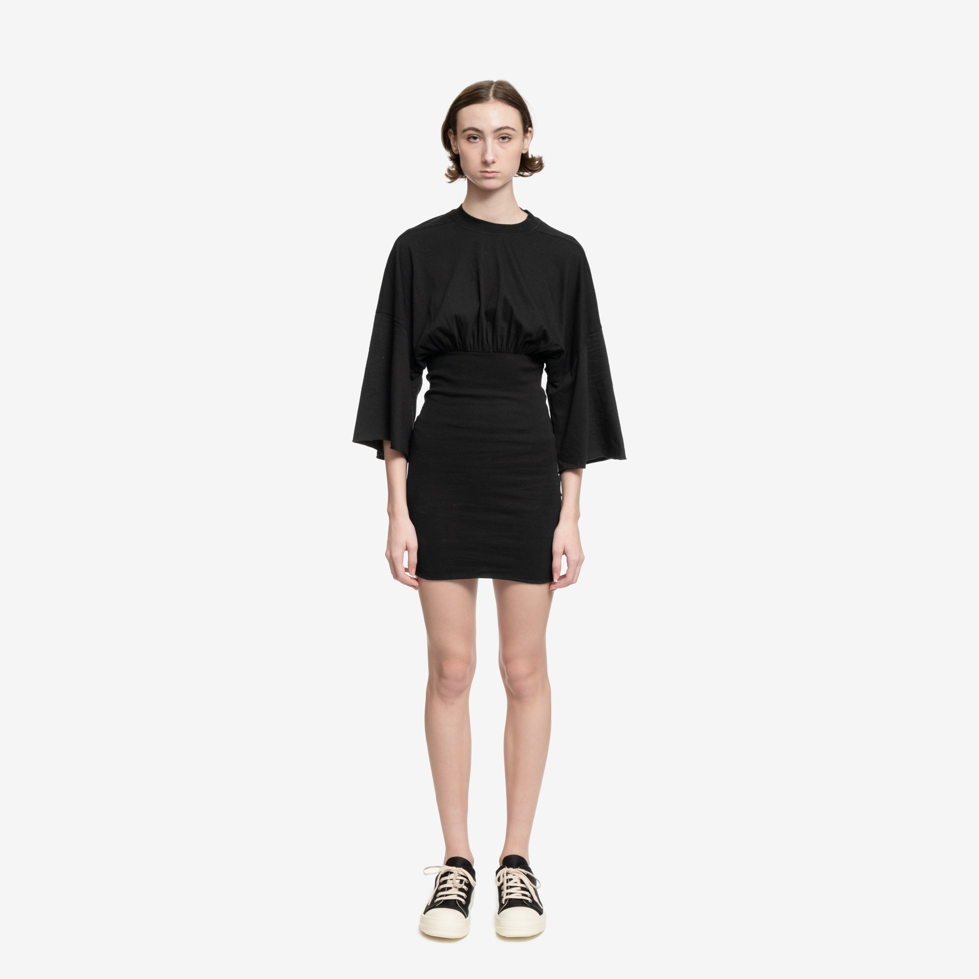 Rick Owens DRKSHDW Womens Cinched Tommy Mini Dress Black - 1
