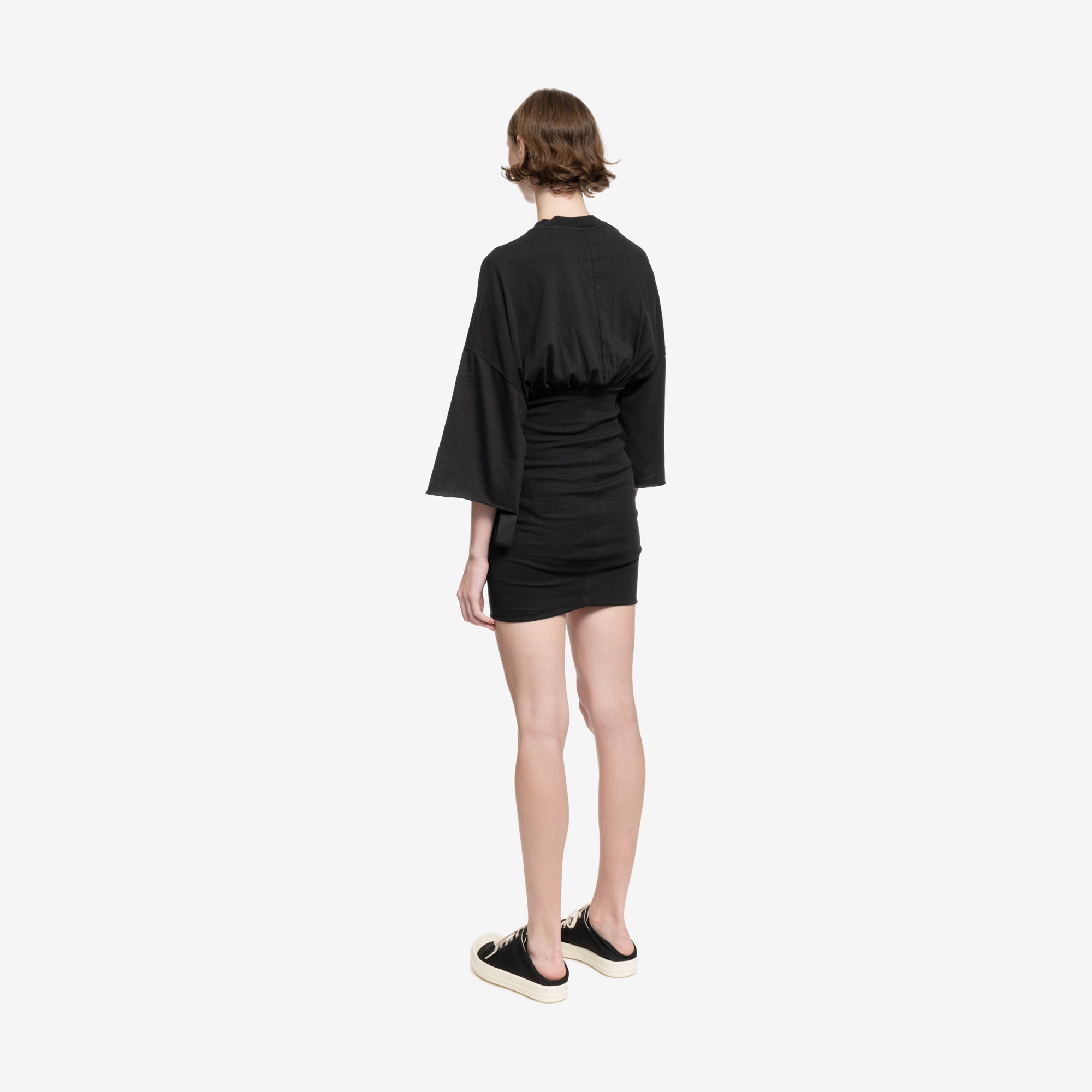 Rick Owens DRKSHDW Womens Cinched Tommy Mini Dress Black - 4