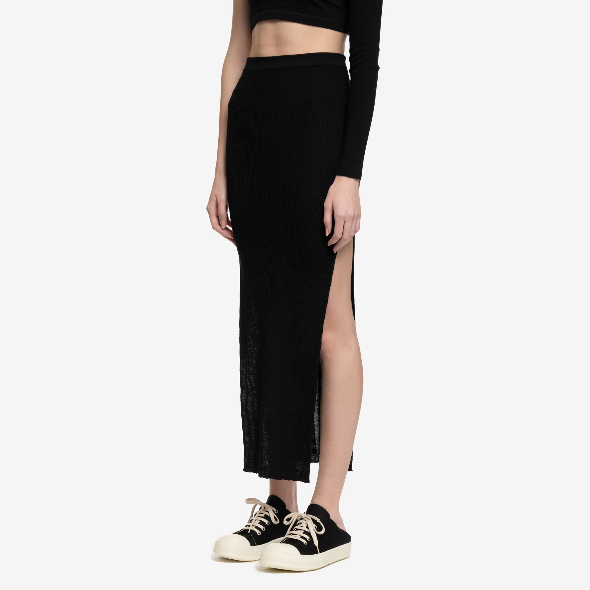 Rick Owens Womens Sacriskirt Black - 3