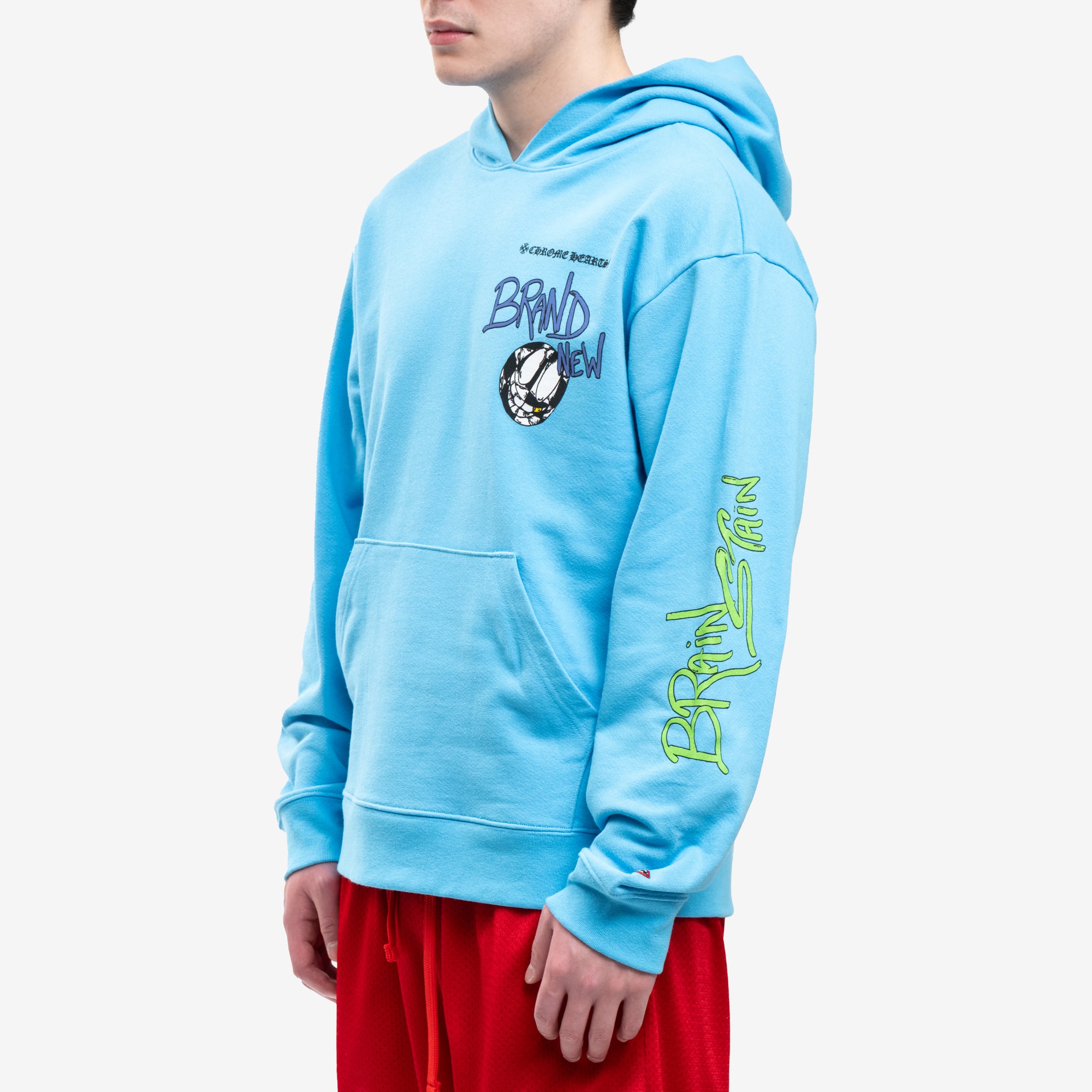 Chrome Hearts Men's Matty Boy Brand New Brain New Hoody in Blue