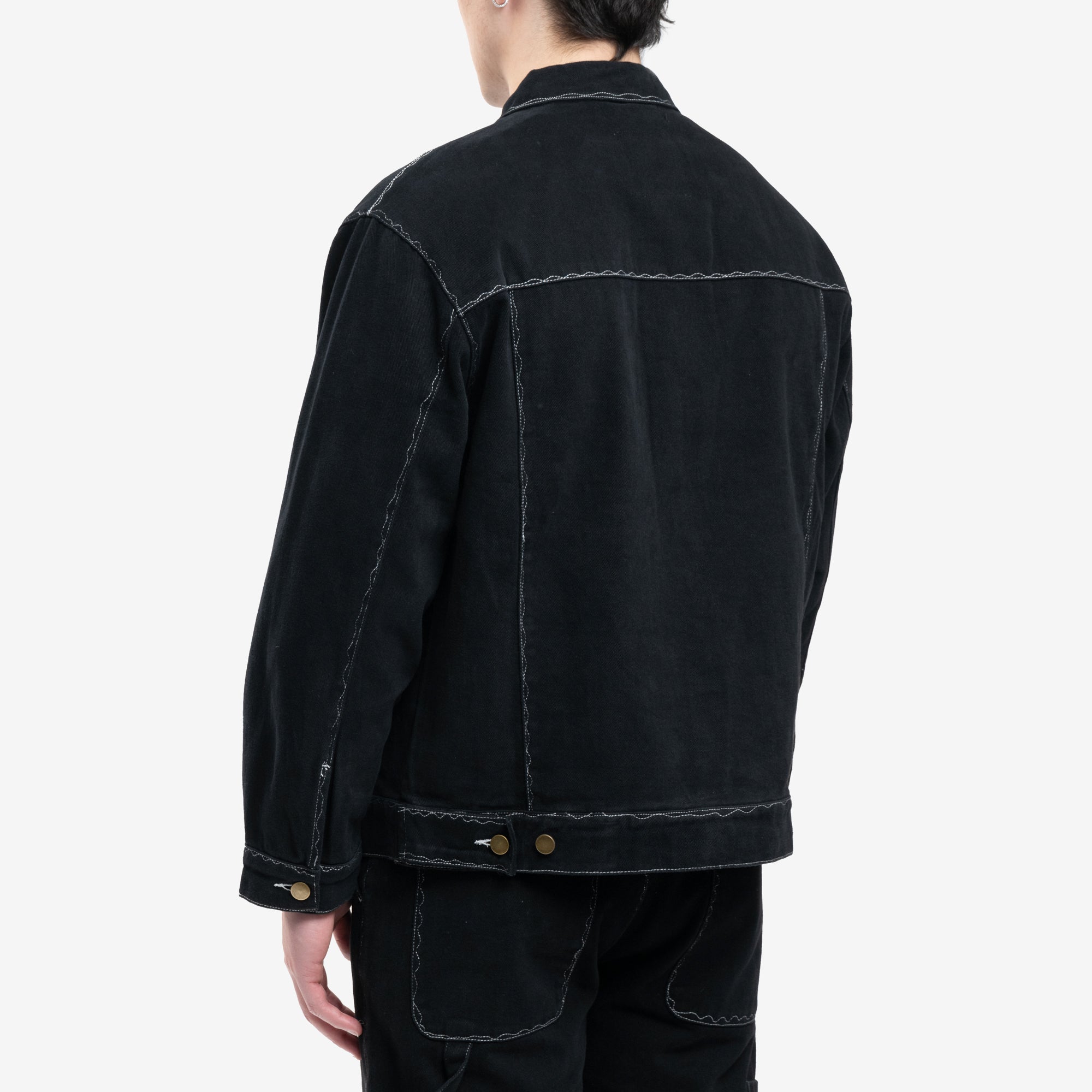 KidSuper Messy Stitched Work Jacket Black - 4