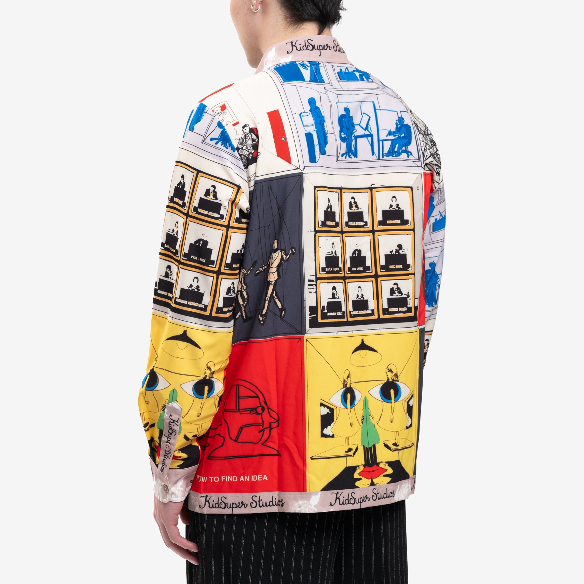 KidSuper Printed Satin Shirt Multi - 4