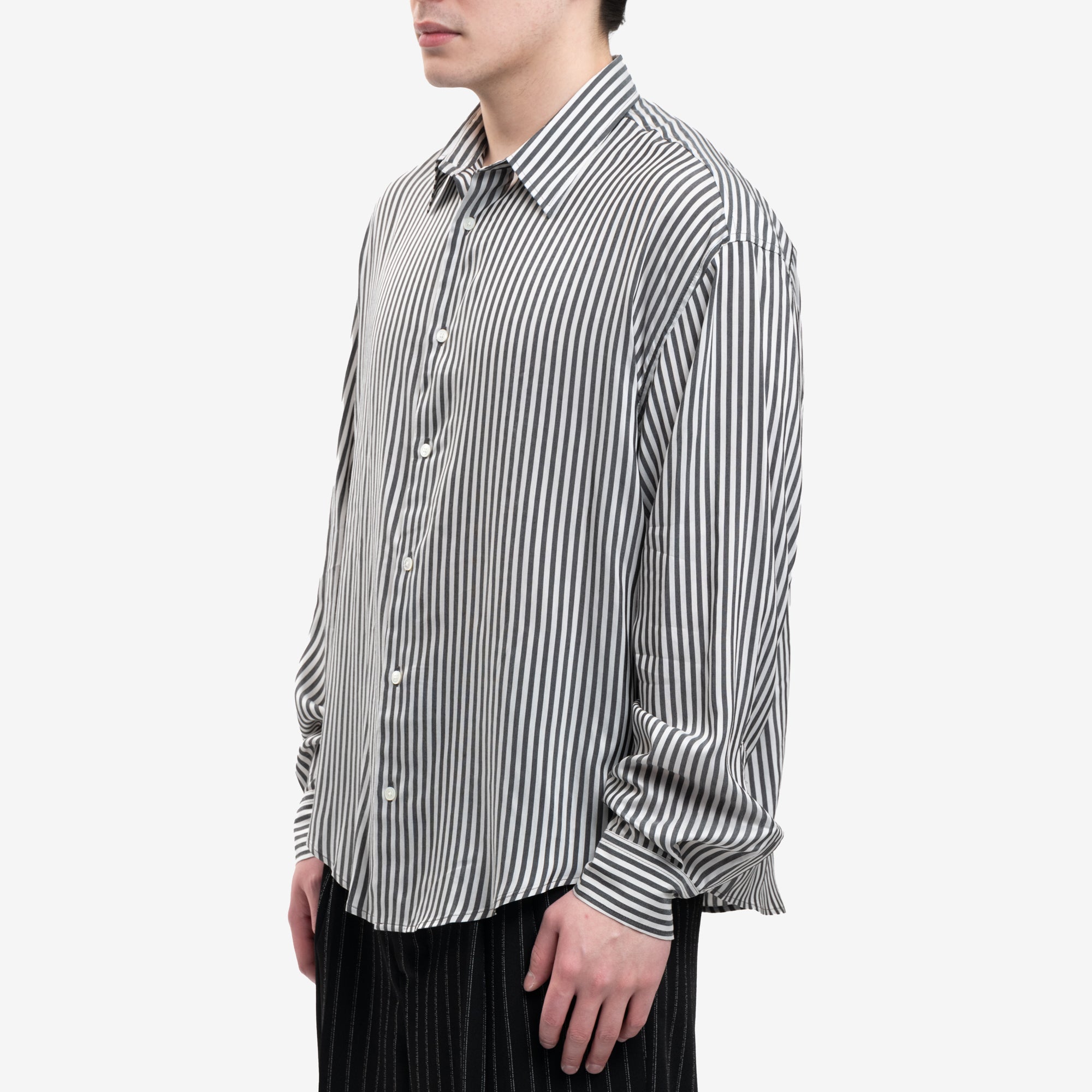 AMI Boxy Fit Shirt Chalk Black - 3