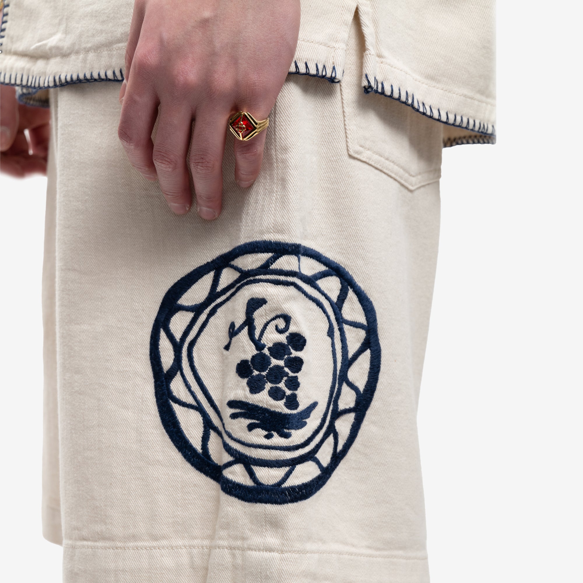 Drôle de Monsieur Le Short Art de la Table Ecru - 5