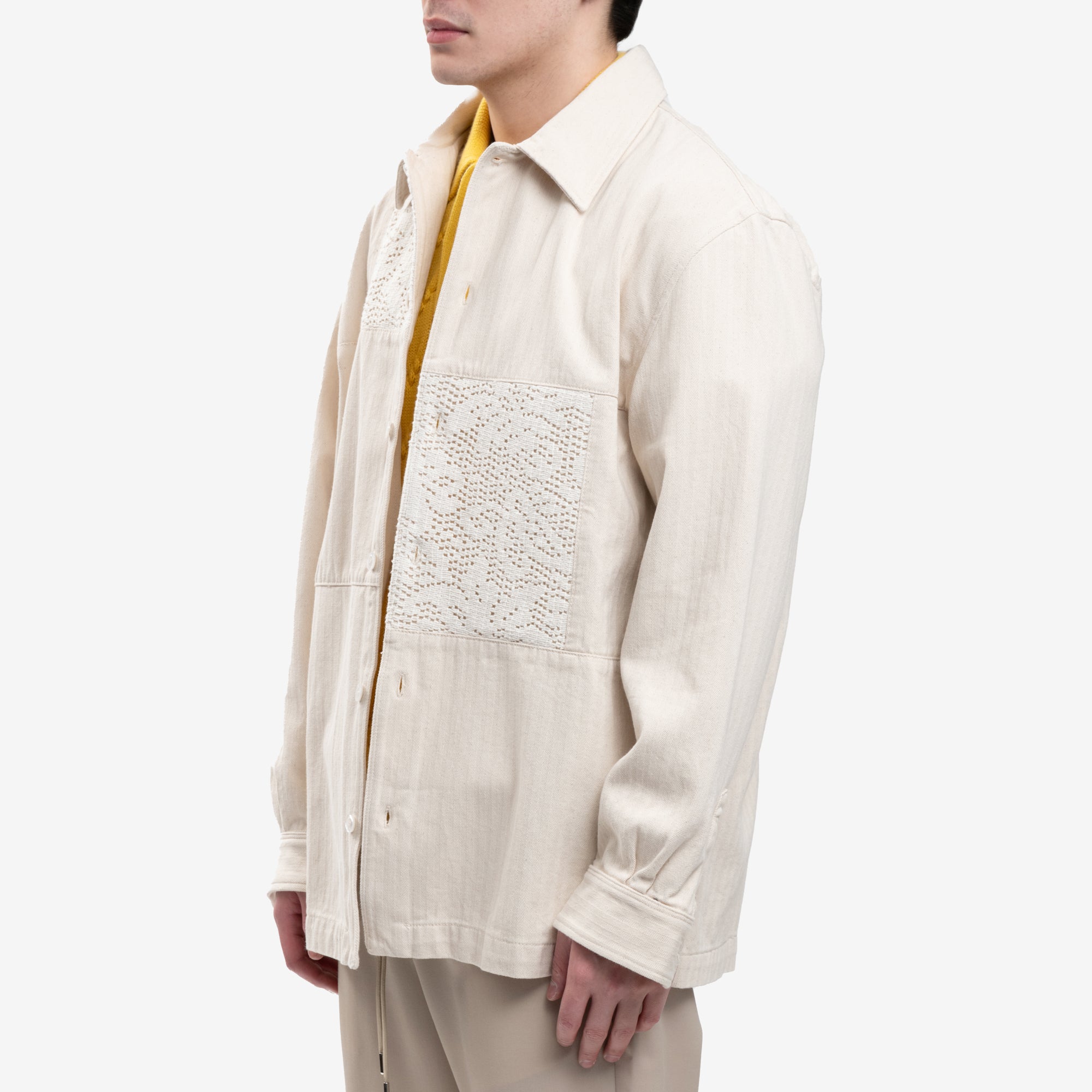 Drôle de Monsieur Le Surchemise Patchwork Ecru - 3