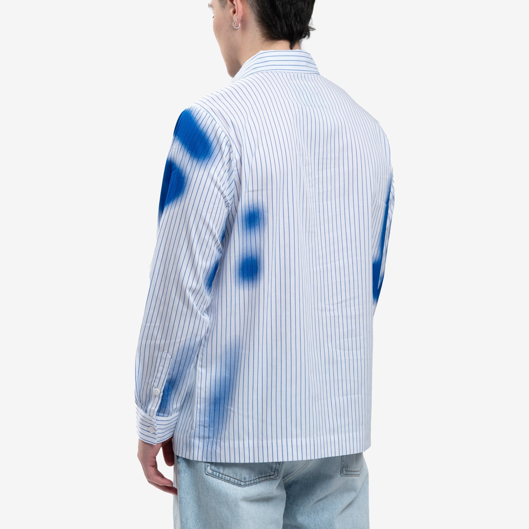 KidSuper Stripe Blurry Face Shirt White - 4