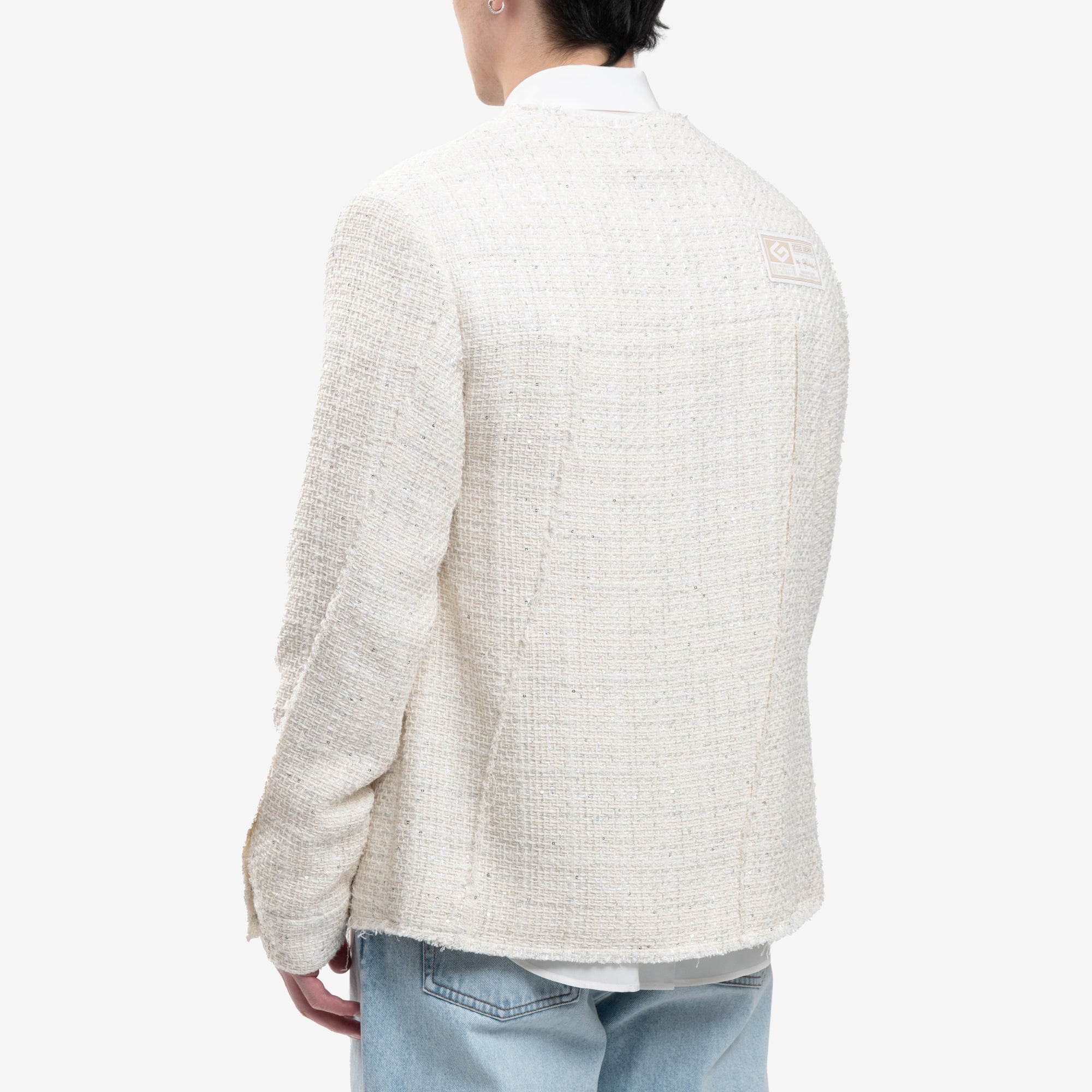 GCDS Tweed Jacket Off White - 4