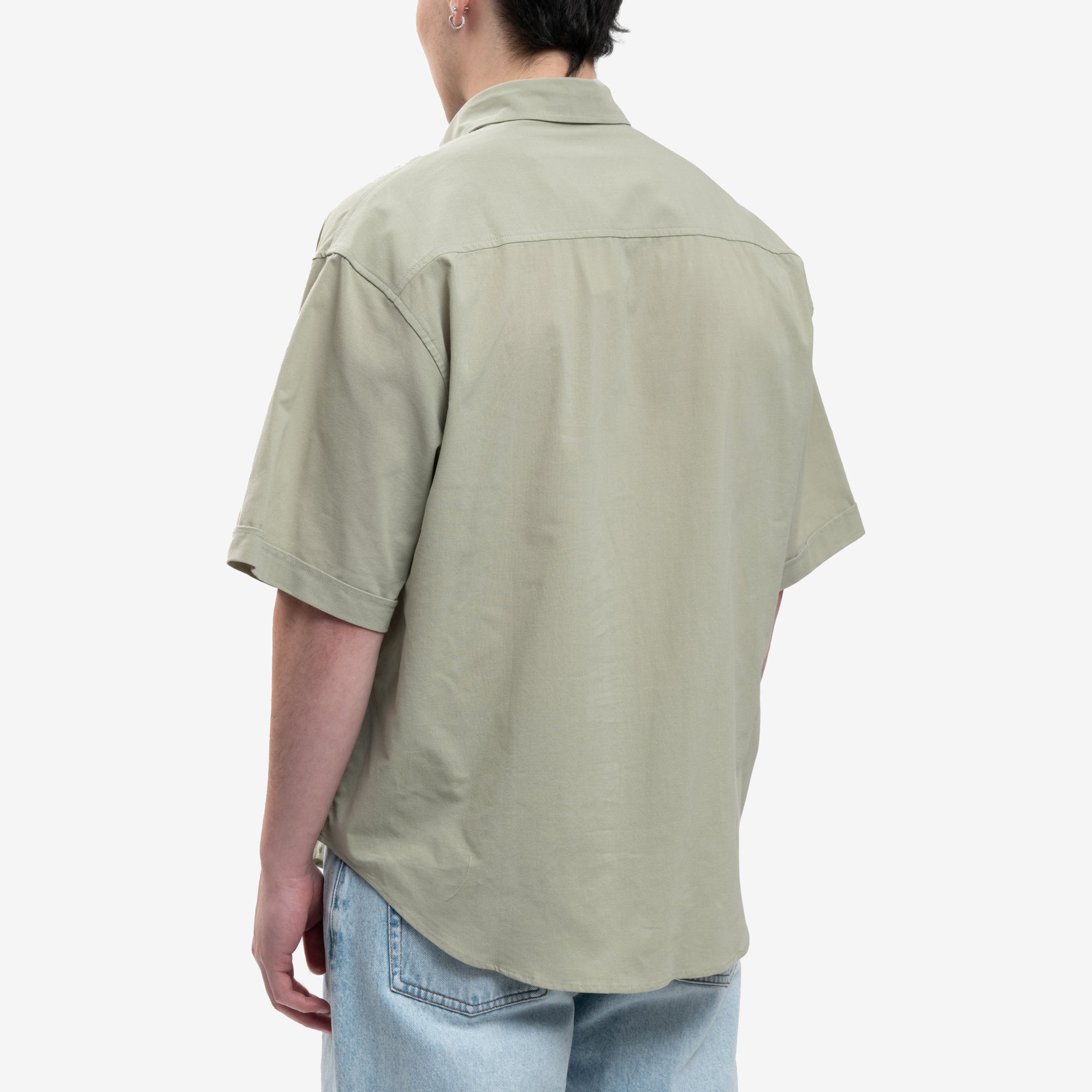 AMI Boxy Fit SS Pocket Shirt Sage - 4