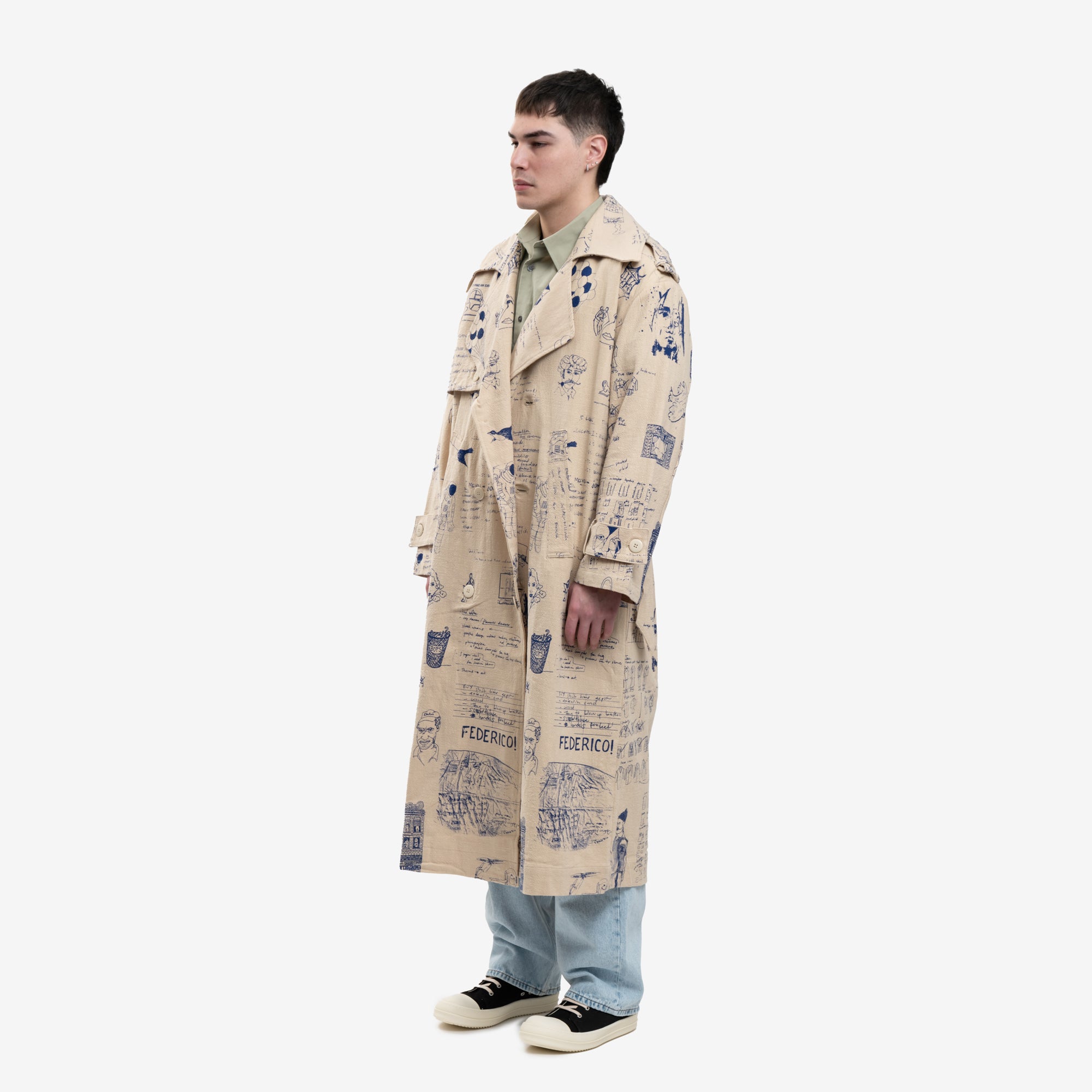 KidSuper Doodles Coat Tan - 3