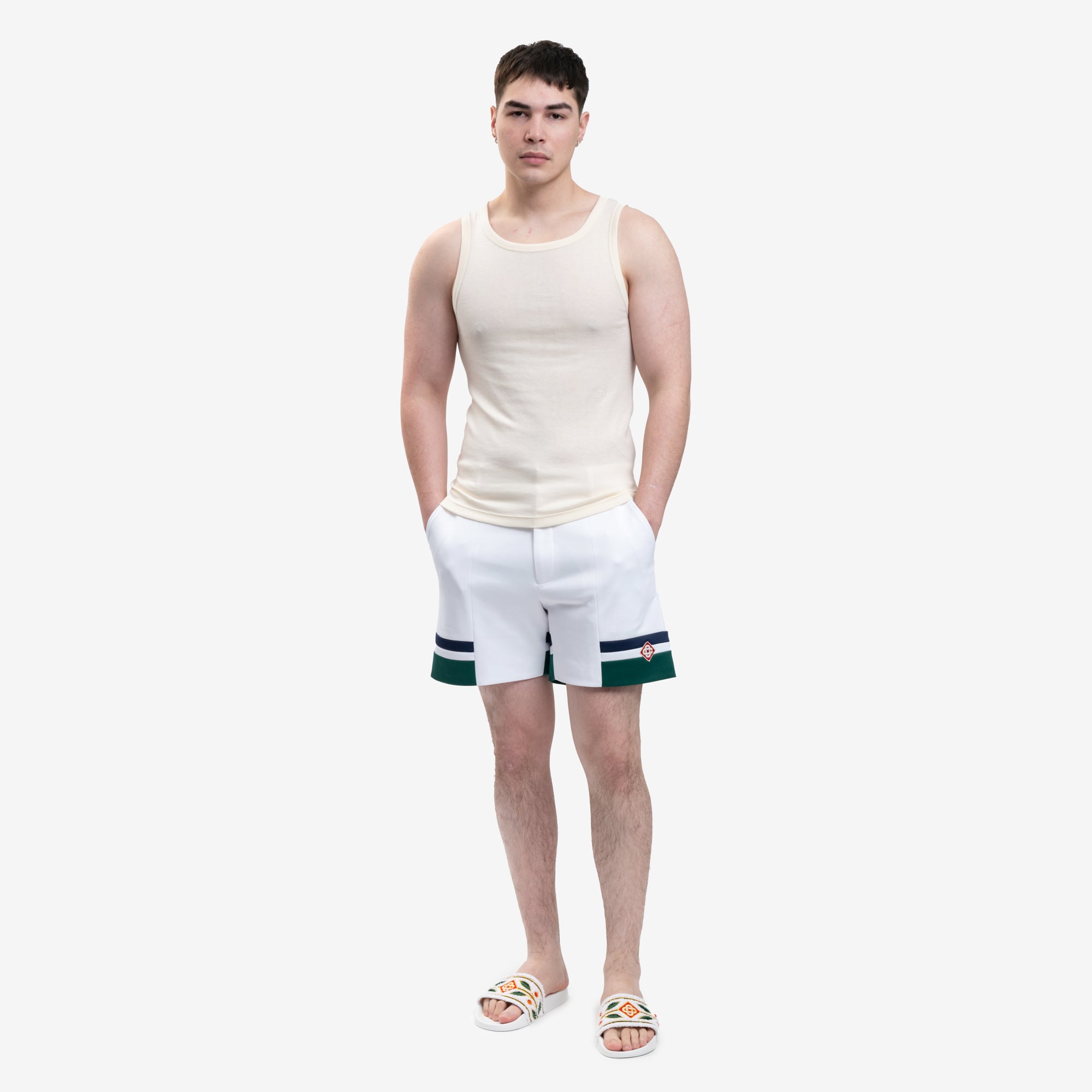 Casablanca Sports Tailoring Shorts White - 2