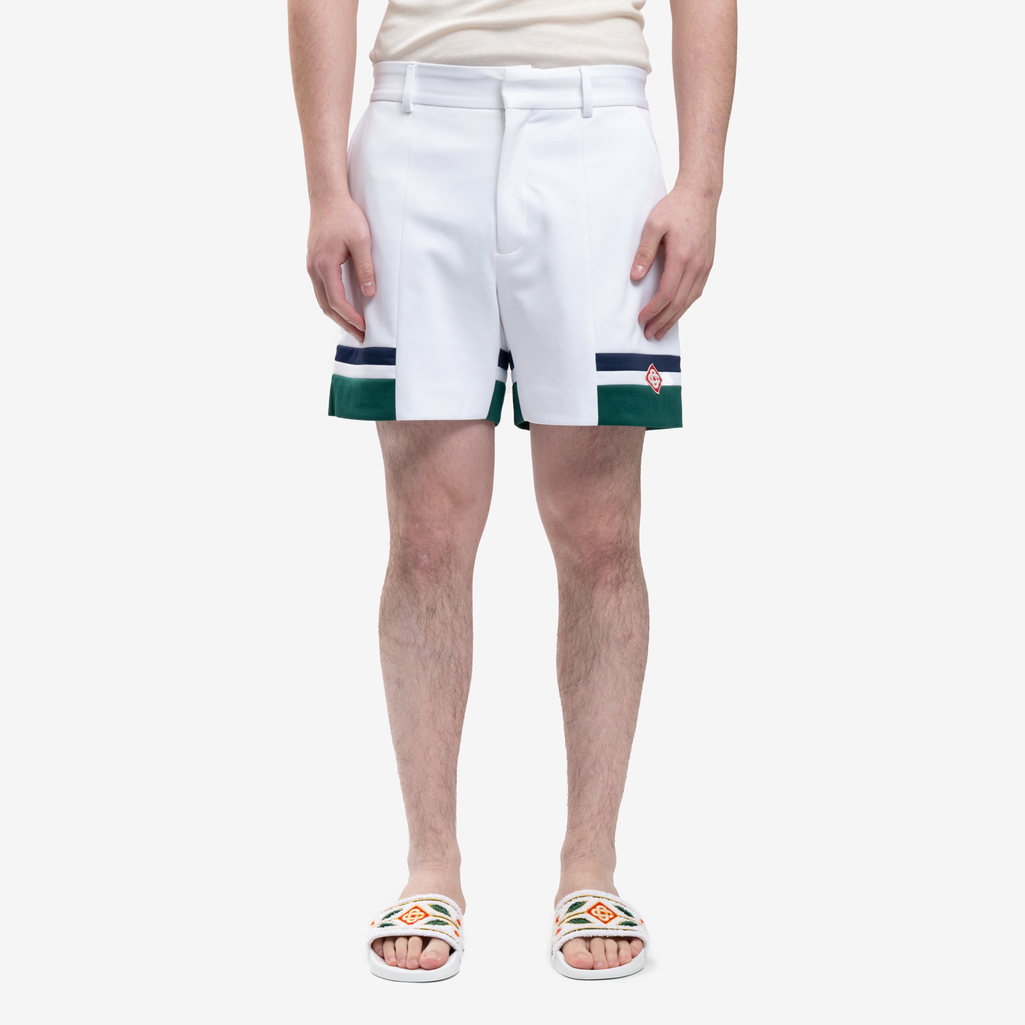 Casablanca Sports Tailoring Shorts White - 1