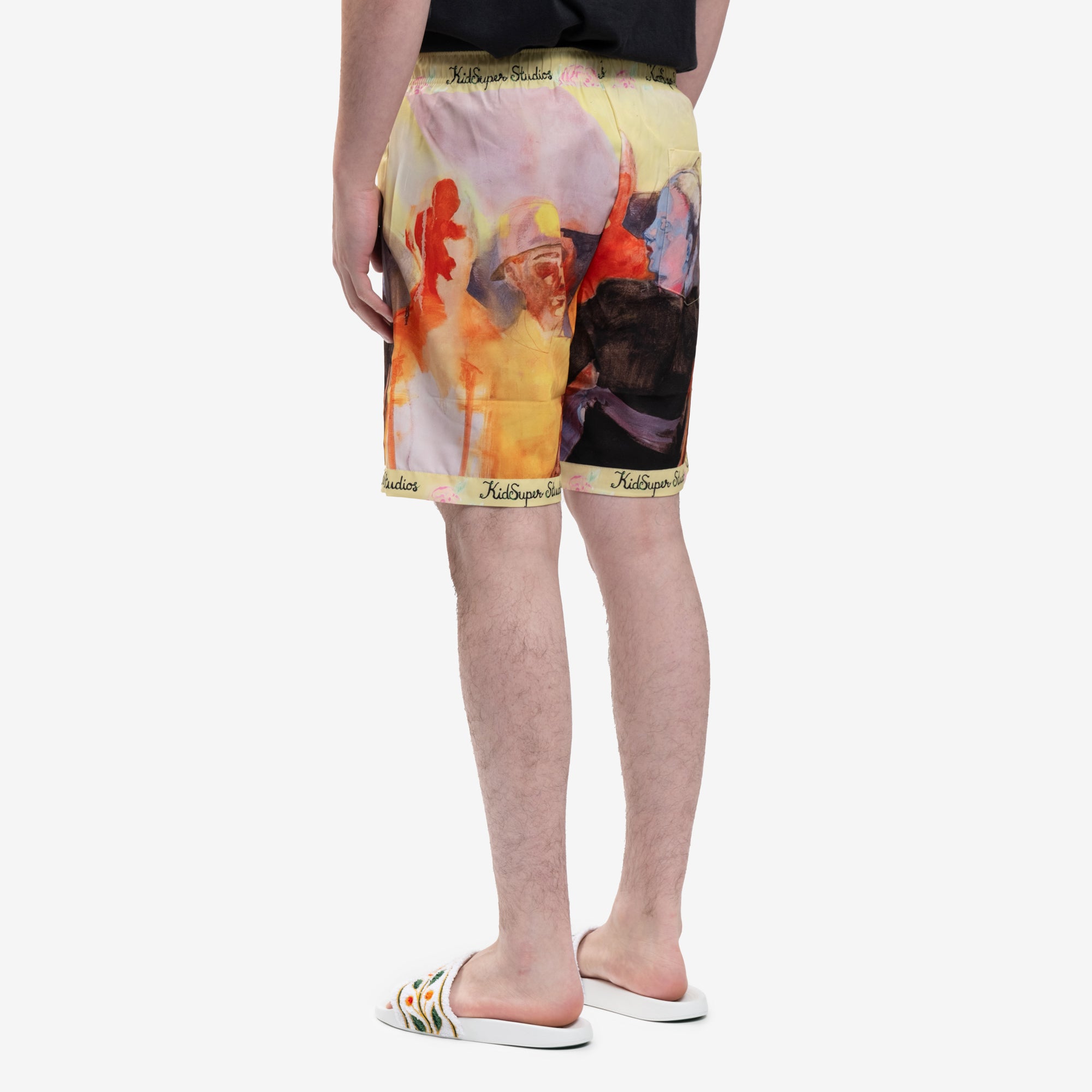 KidSuper Printed Shorts Yellow - 4