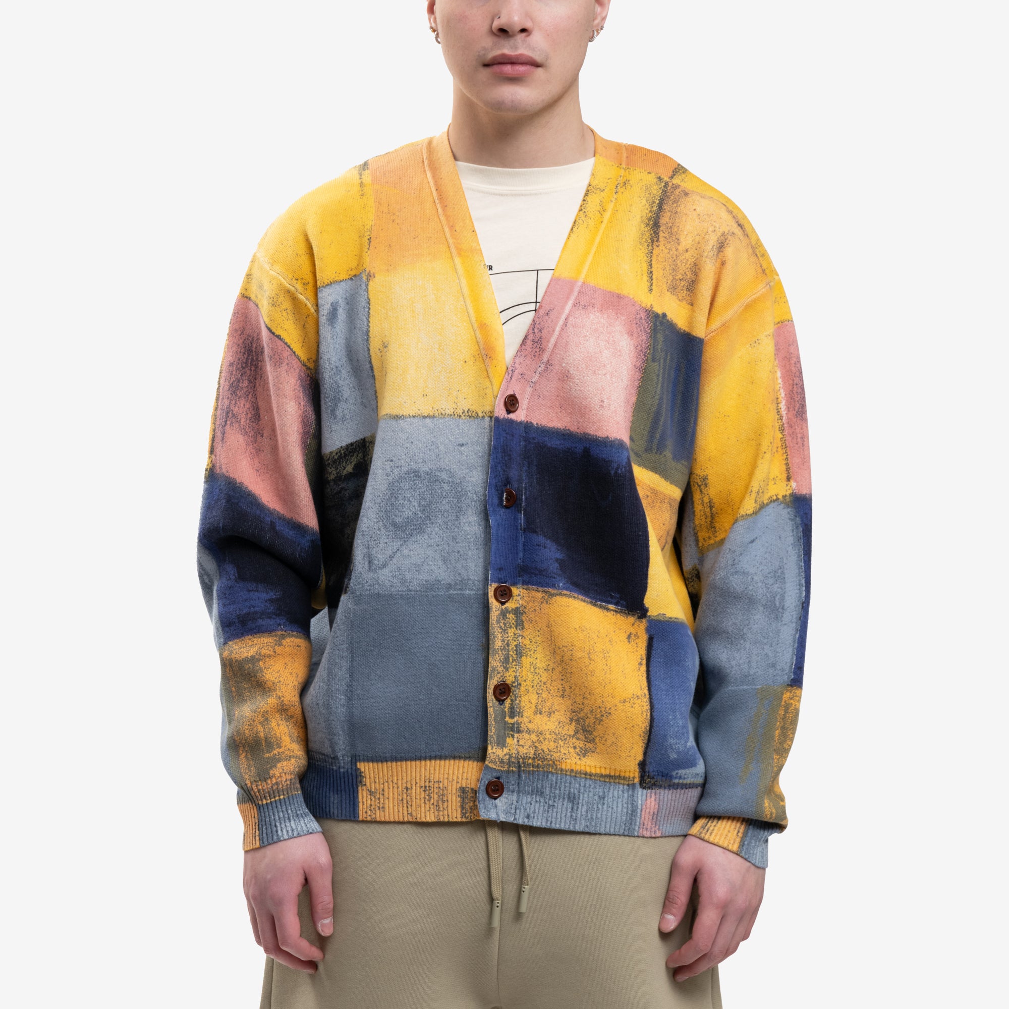 KidSuper Checkered Mohair Cardigan Multi - 1