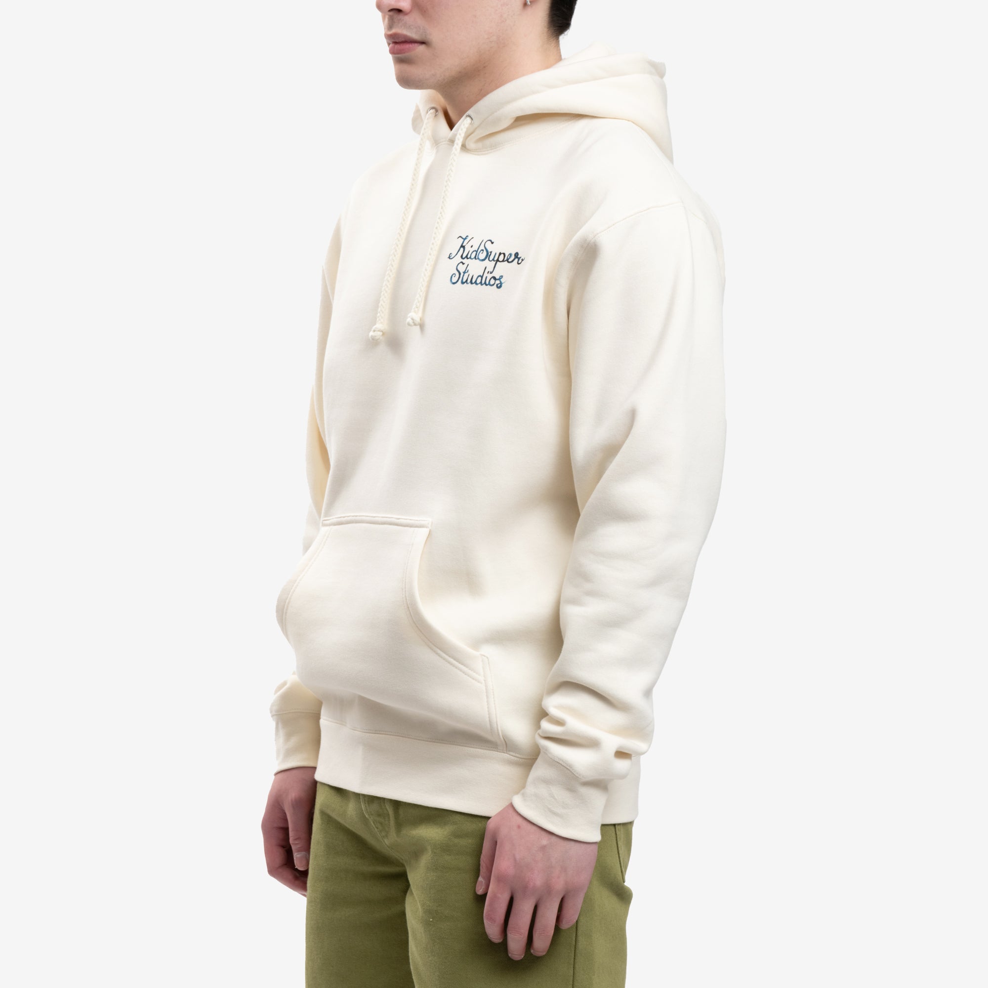 KidSuper Script Logo Hoody Cream - 3