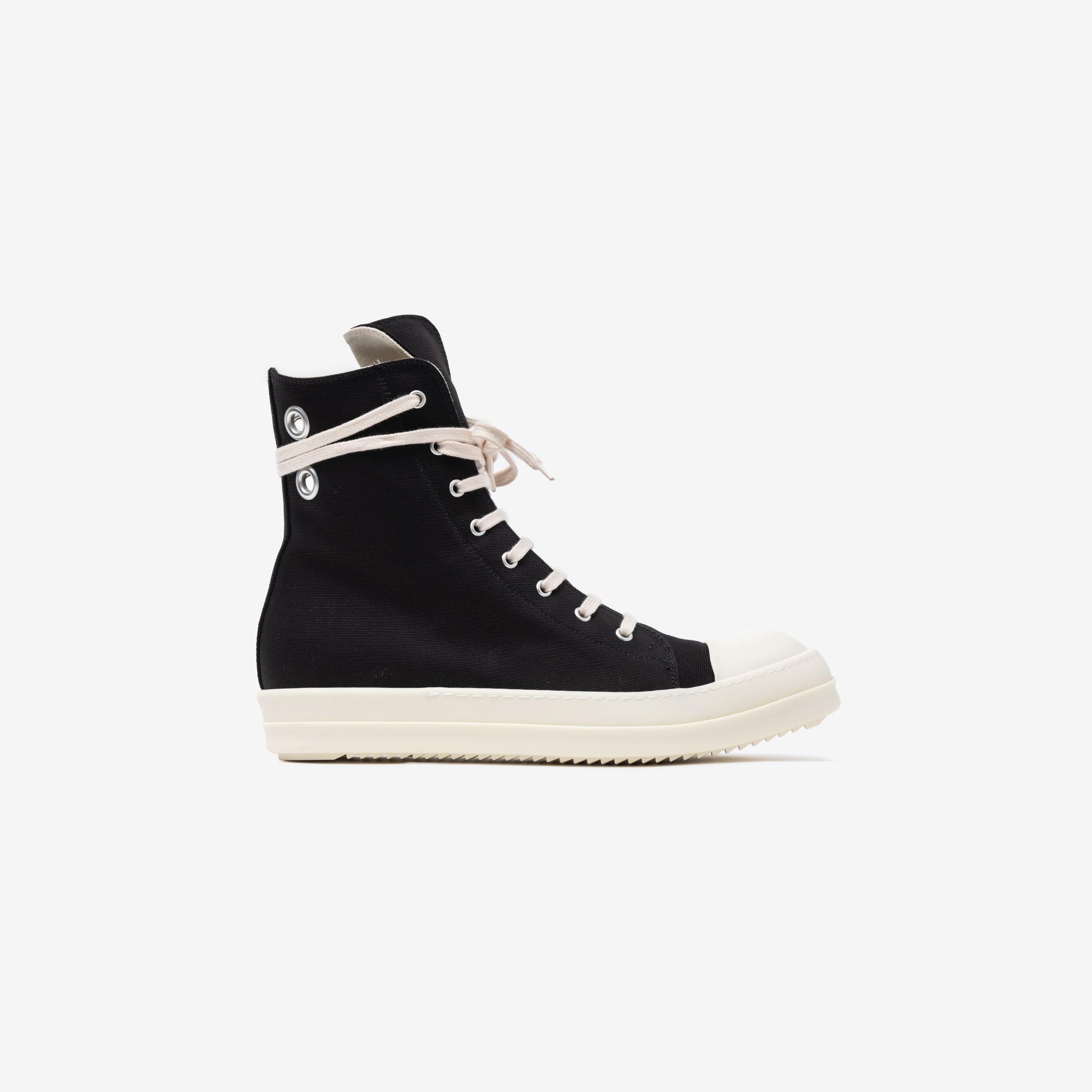 Rick Owens DRKSHDW Womens High - Top Canvas Sneakers Black - 4