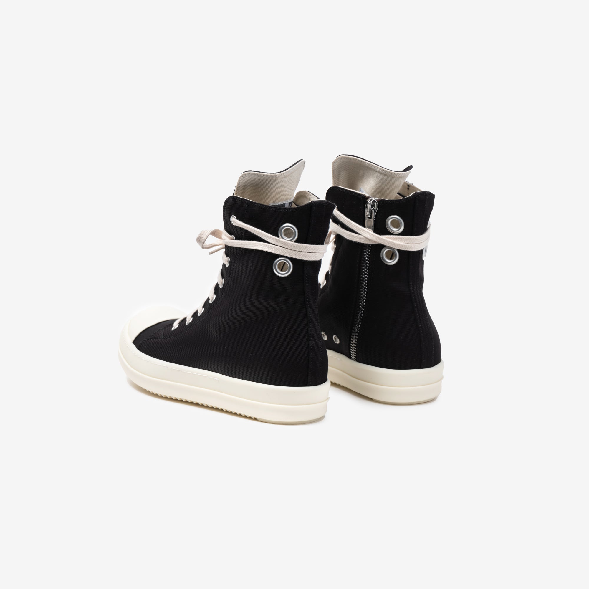 Rick Owens DRKSHDW Womens High - Top Canvas Sneakers Black - 2