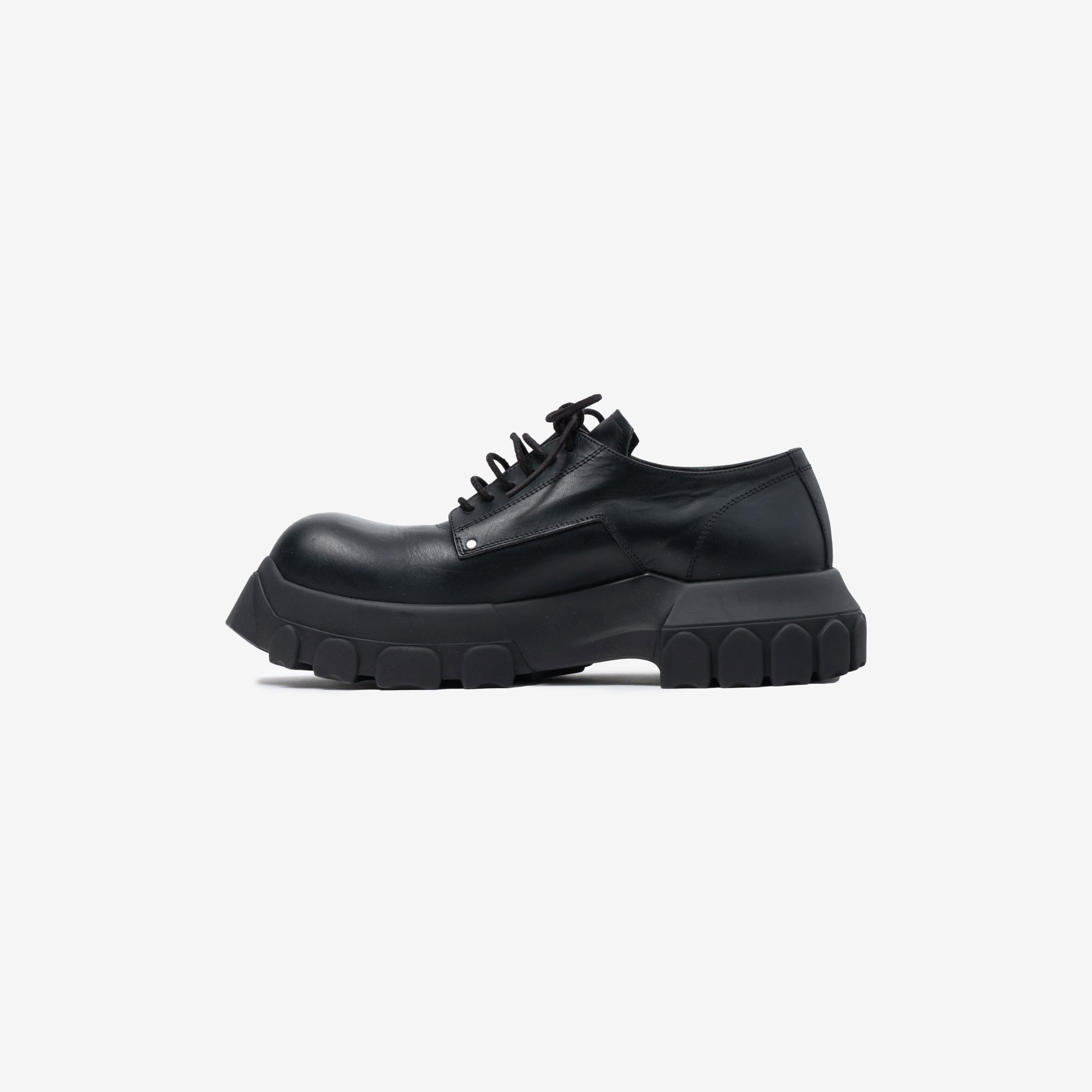 Rick Owens Lido Laceup Bozo Tractor Boots Black - 4