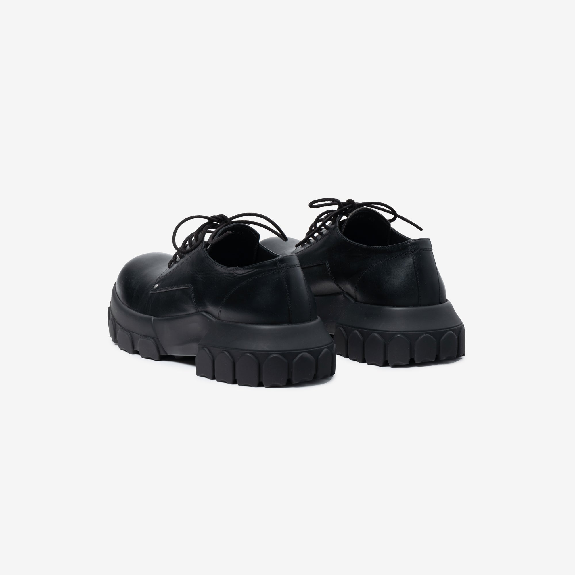 Rick Owens Lido Laceup Bozo Tractor Boots Black - 5