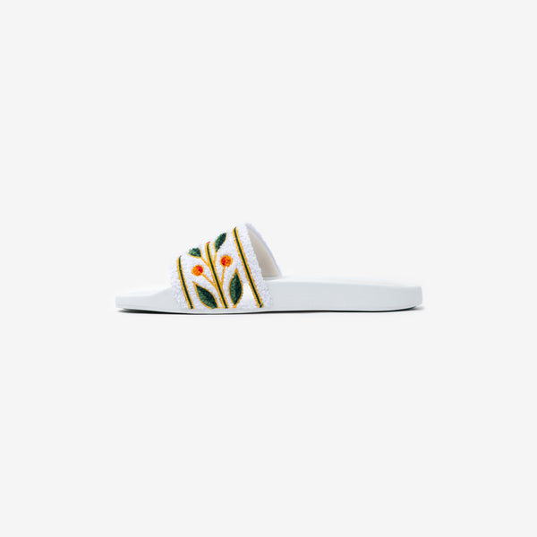 Embroidered Terry Sliders