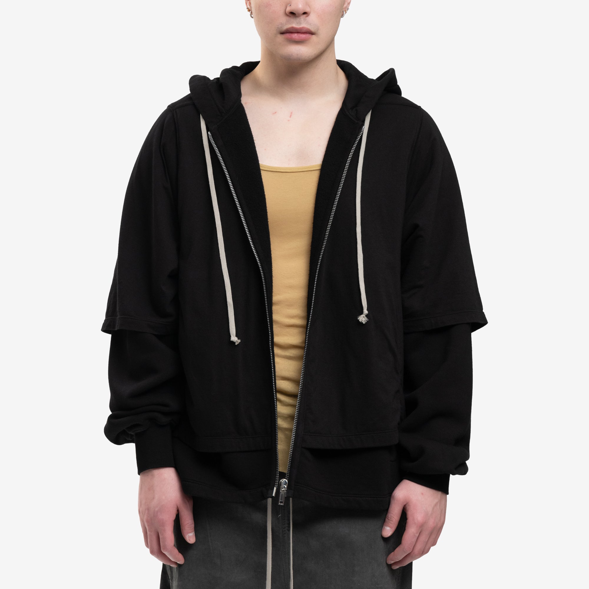 Rick Owens DRKSHDW Hustler Zip Hoody Black - 1