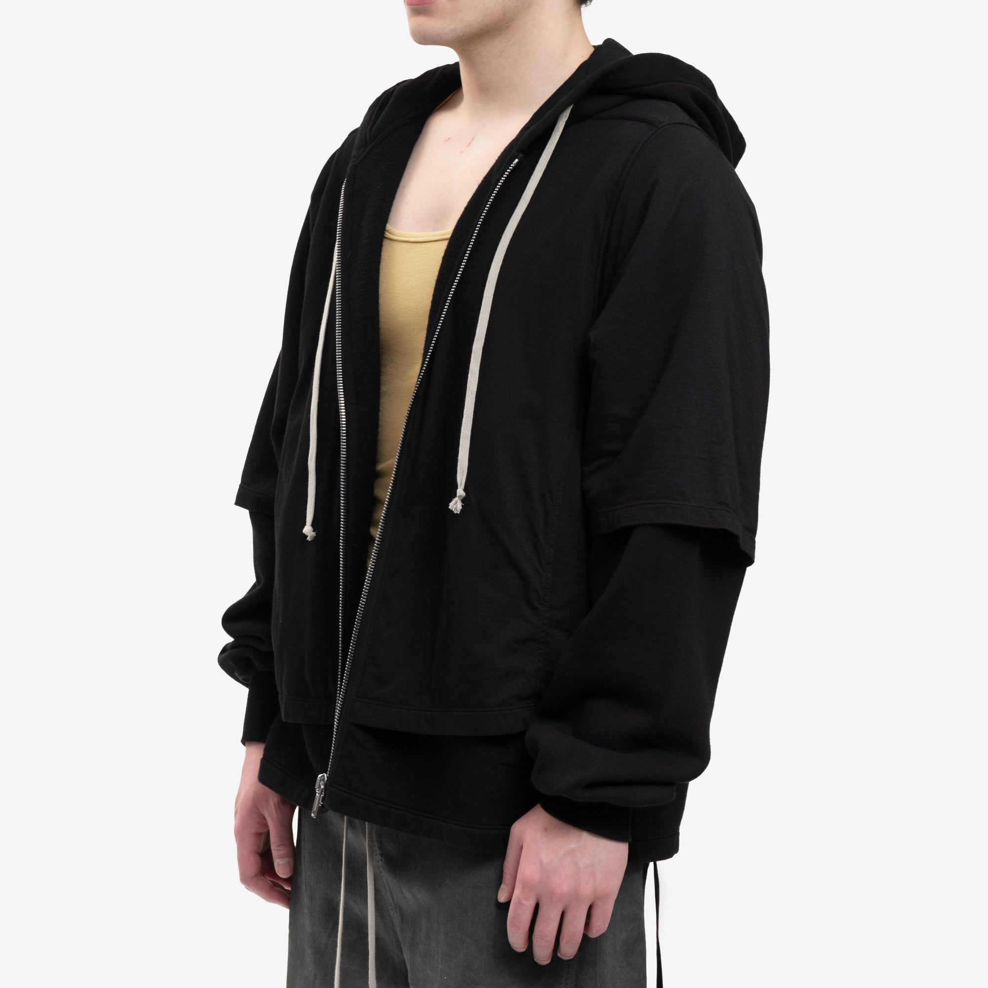 Rick Owens DRKSHDW Hustler Zip Hoody Black - 3