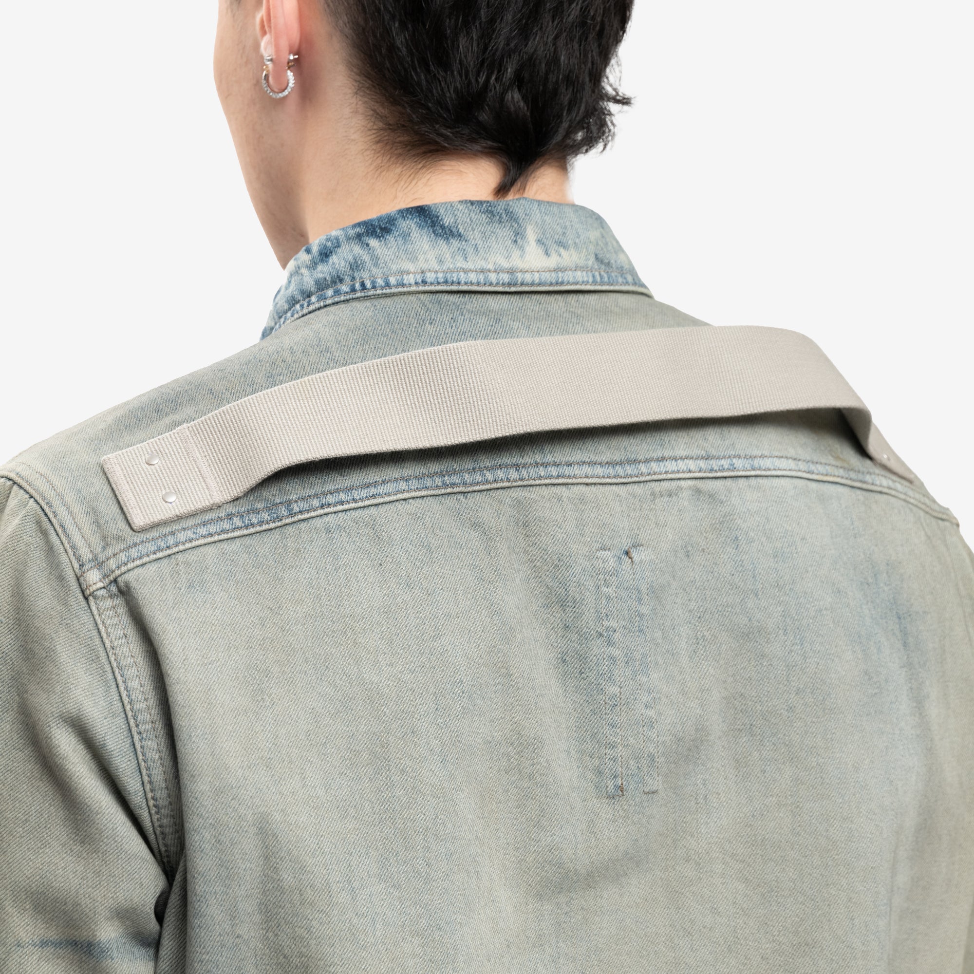 Rick Owens DRKSHDW Degrade Denim Outershirt Sky/Orange Degrade - 6