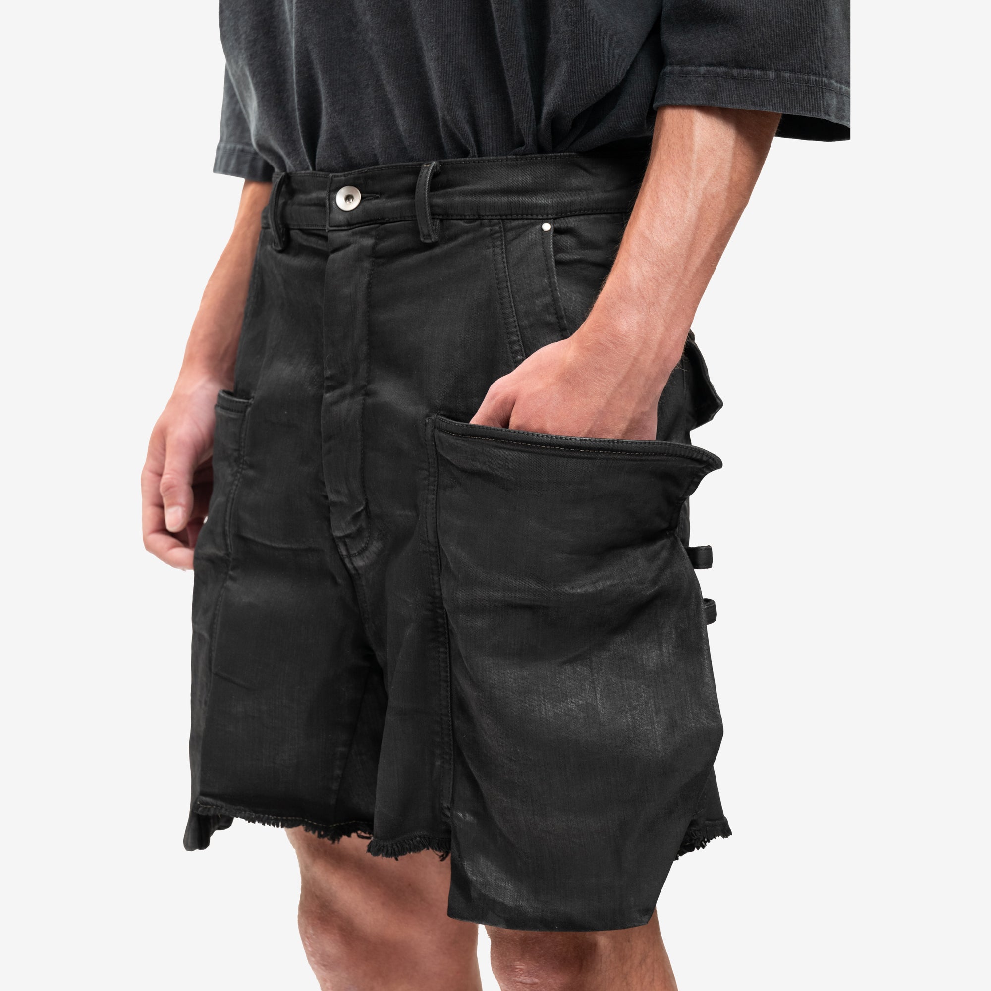 Rick Owens Stefan Cargo Shorts Black - 4