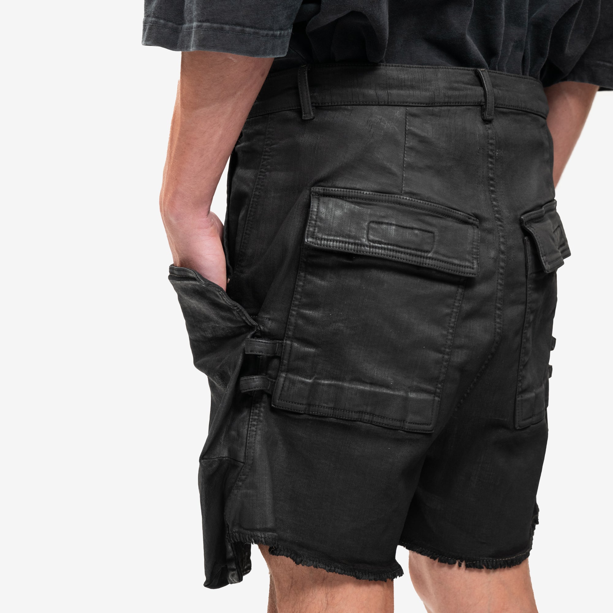 Rick Owens Stefan Cargo Shorts Black - 6