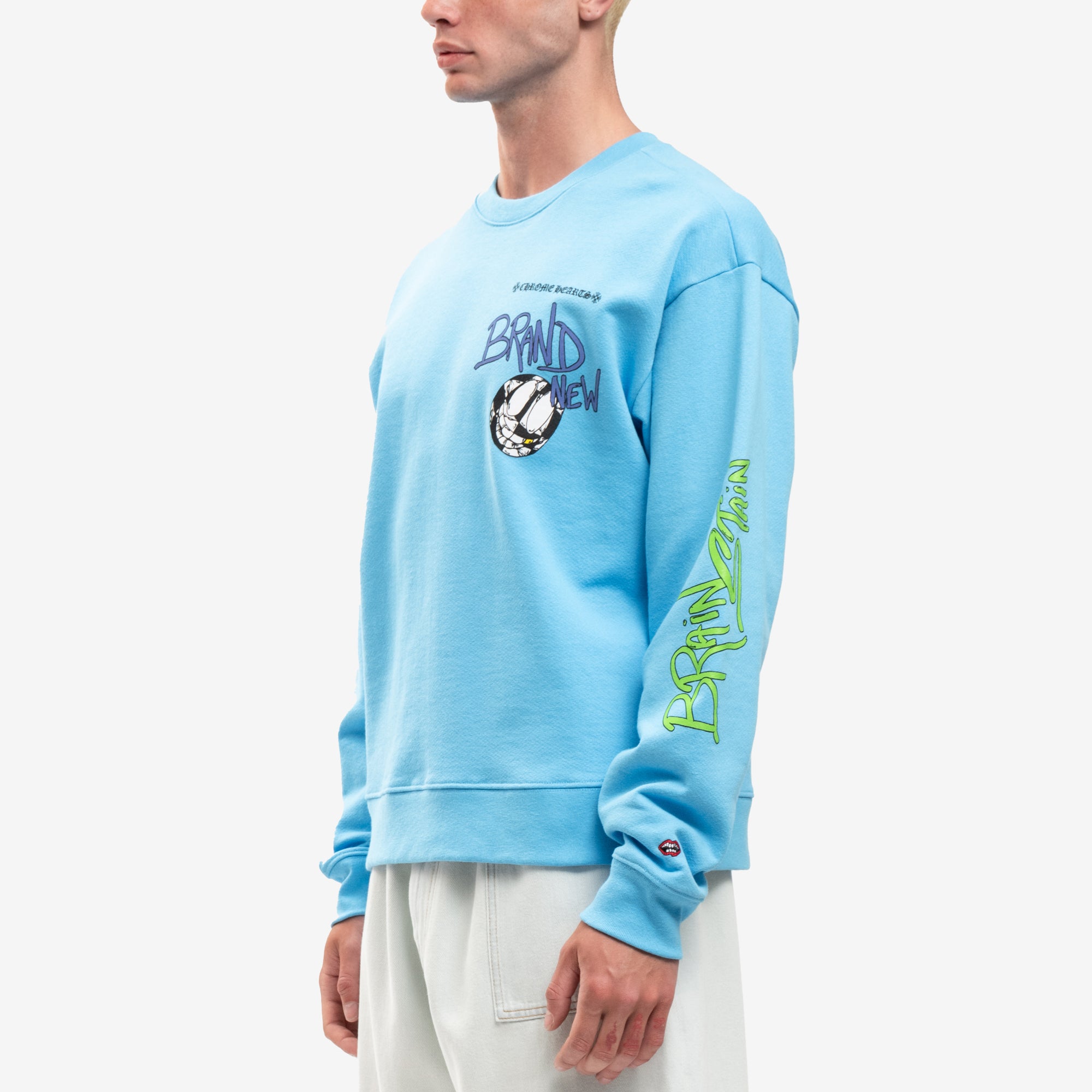 Chrome Hearts Mattyboy Brain New Sweatshirt Blue - 3