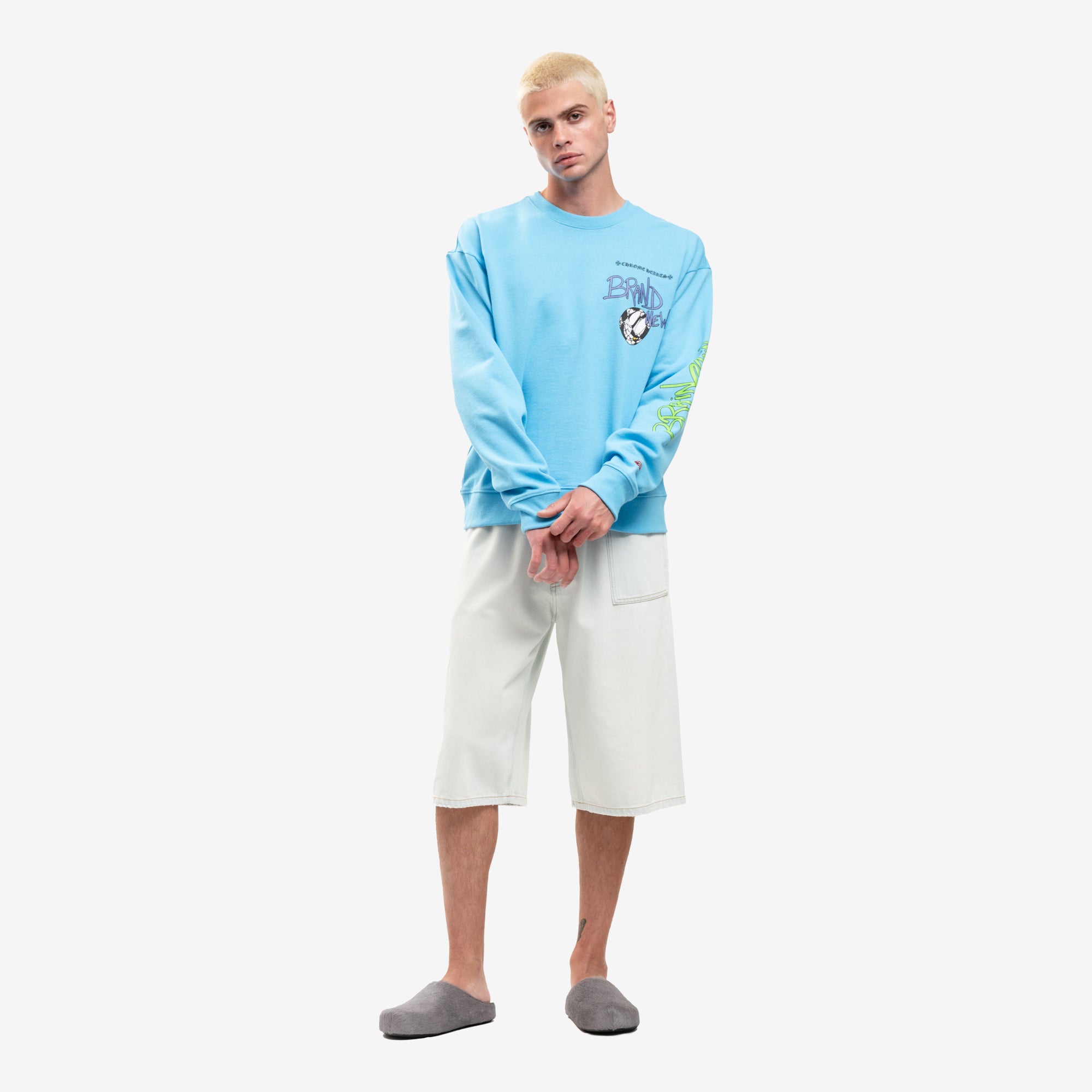 Chrome Hearts Mattyboy Brain New Sweatshirt Blue - 2