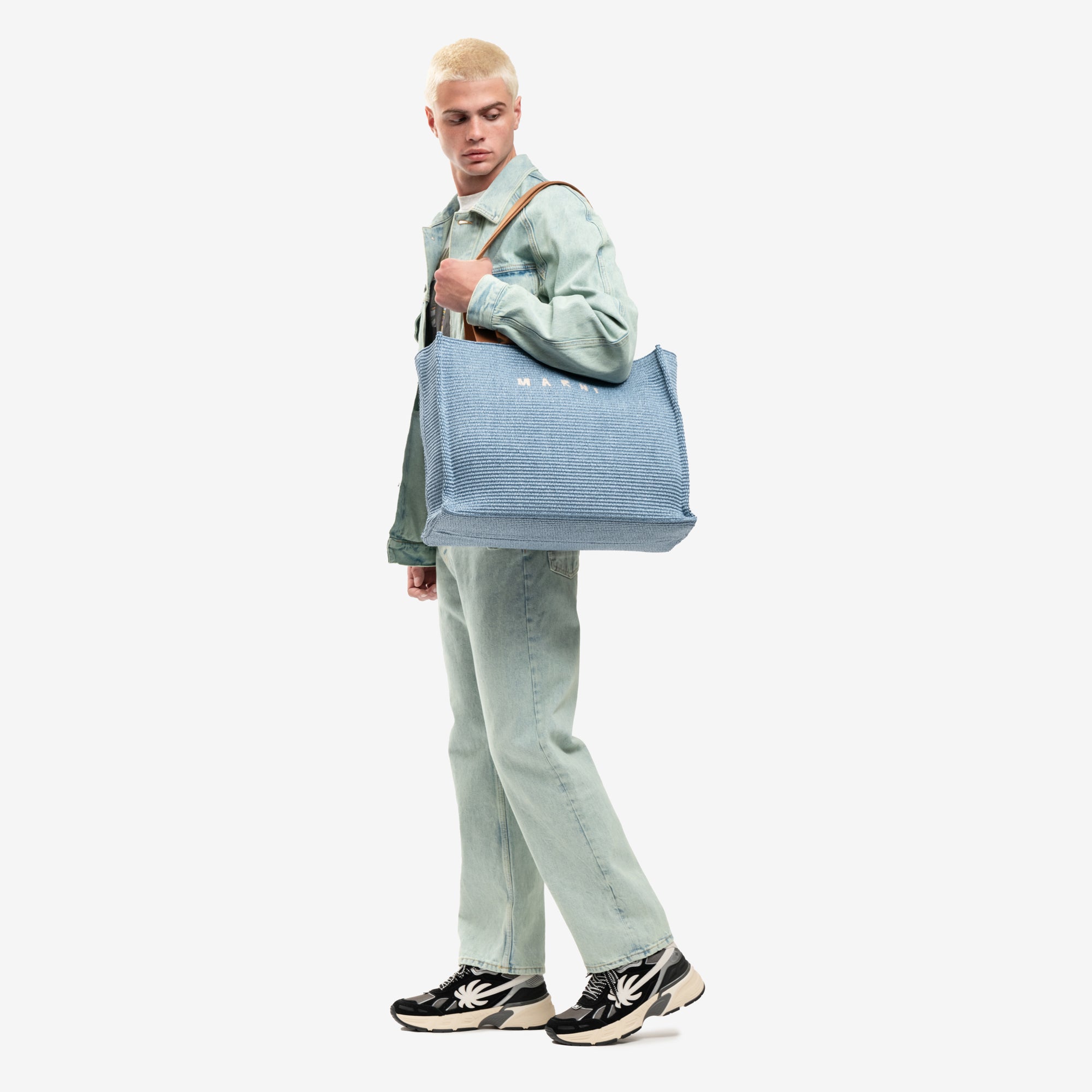 MARNI Large Basket Tote Opal - 2