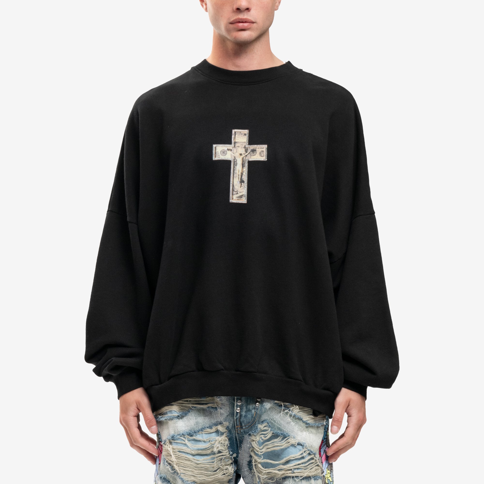 Willy Chavarria Hooligan Sweatshirt Black - 1