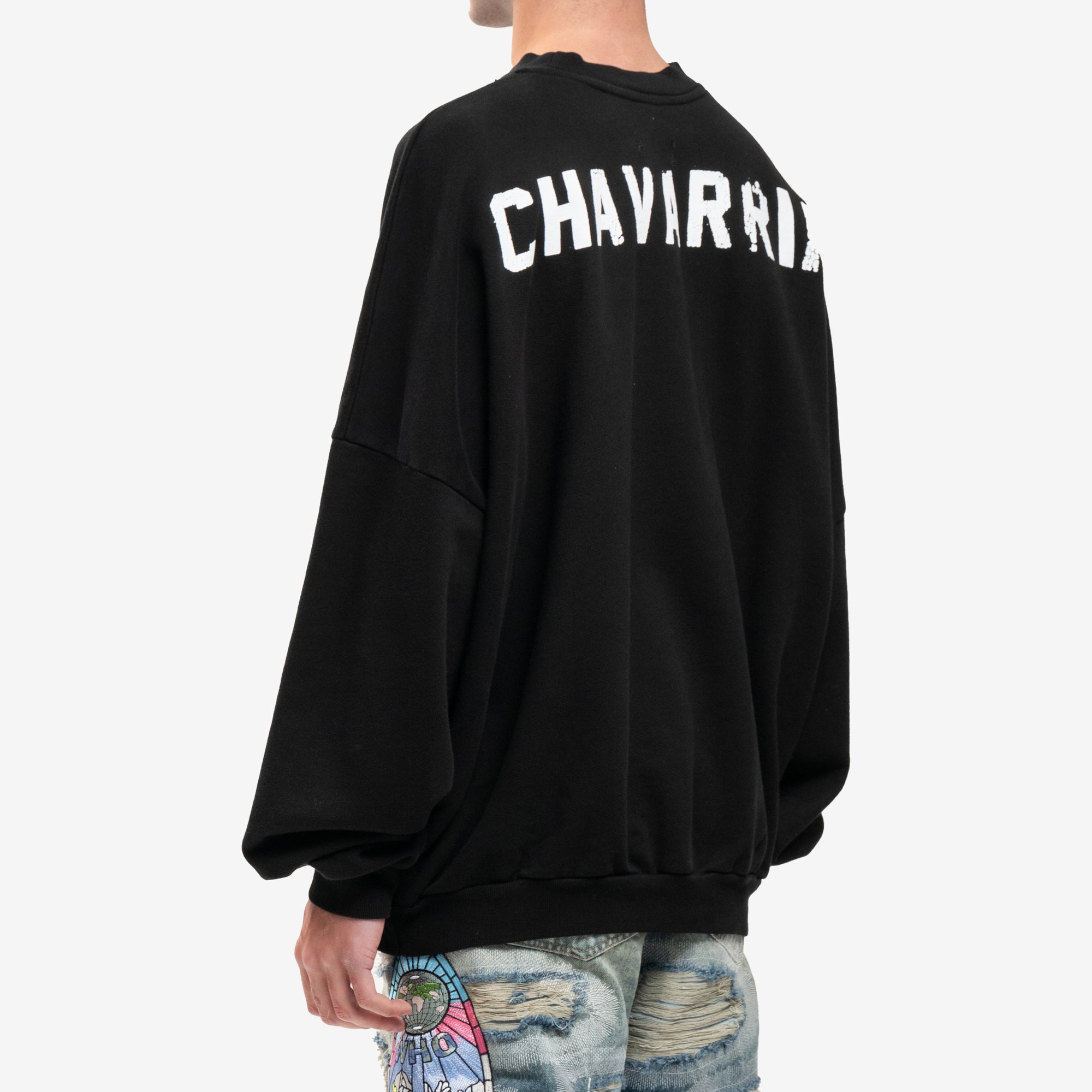 Willy Chavarria Hooligan Sweatshirt Black - 4