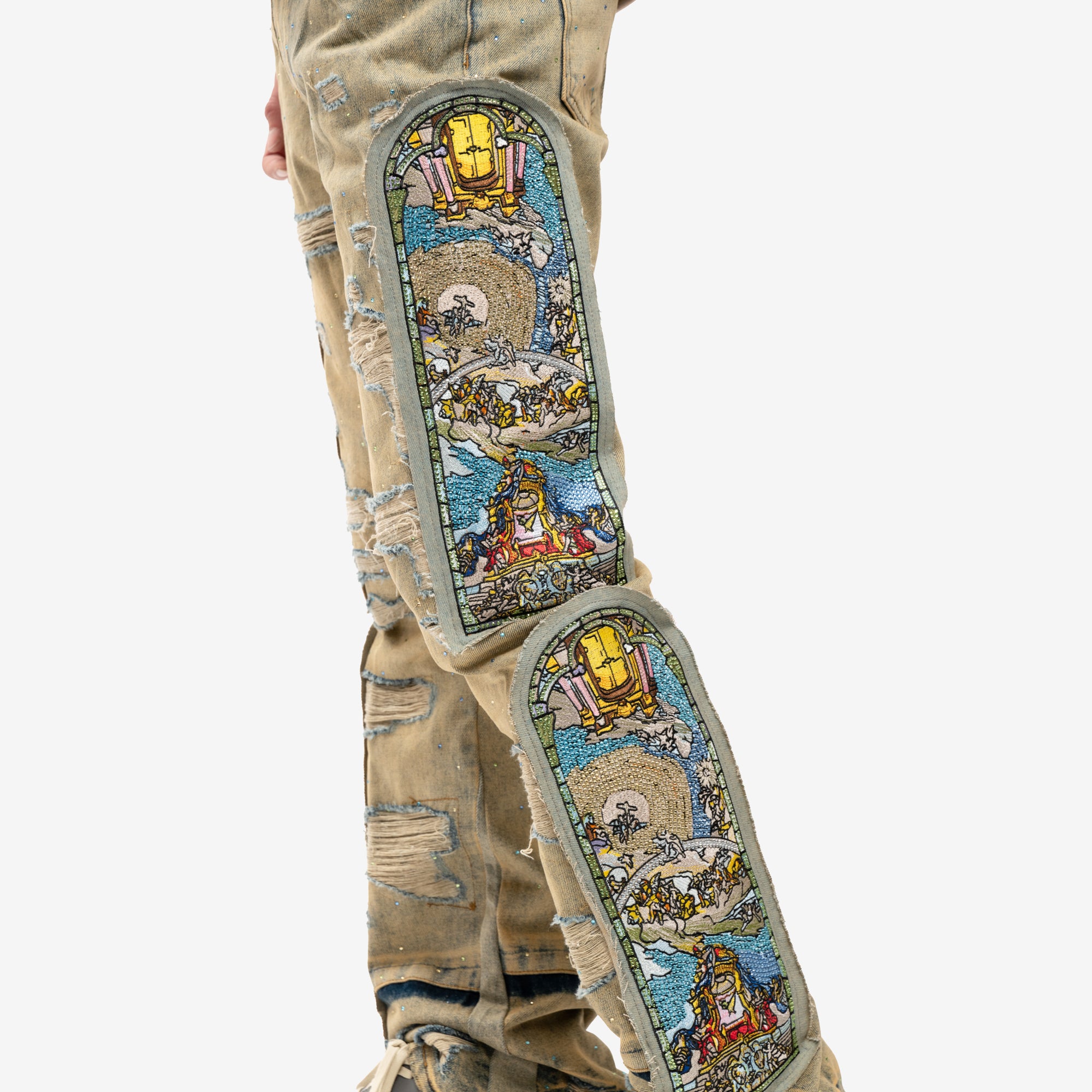 Who Decides War Unfurled Denim Jeans Blue - 5