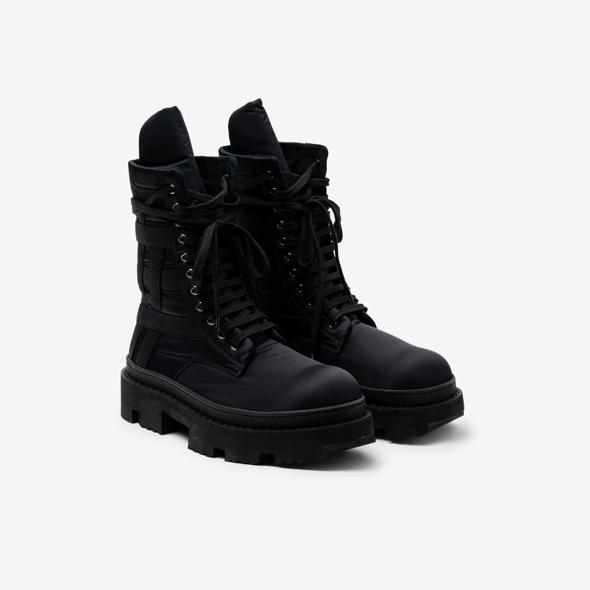Men Rick Owens DRKSHDW Shoes Army Megatooth Ankle Boots in Black