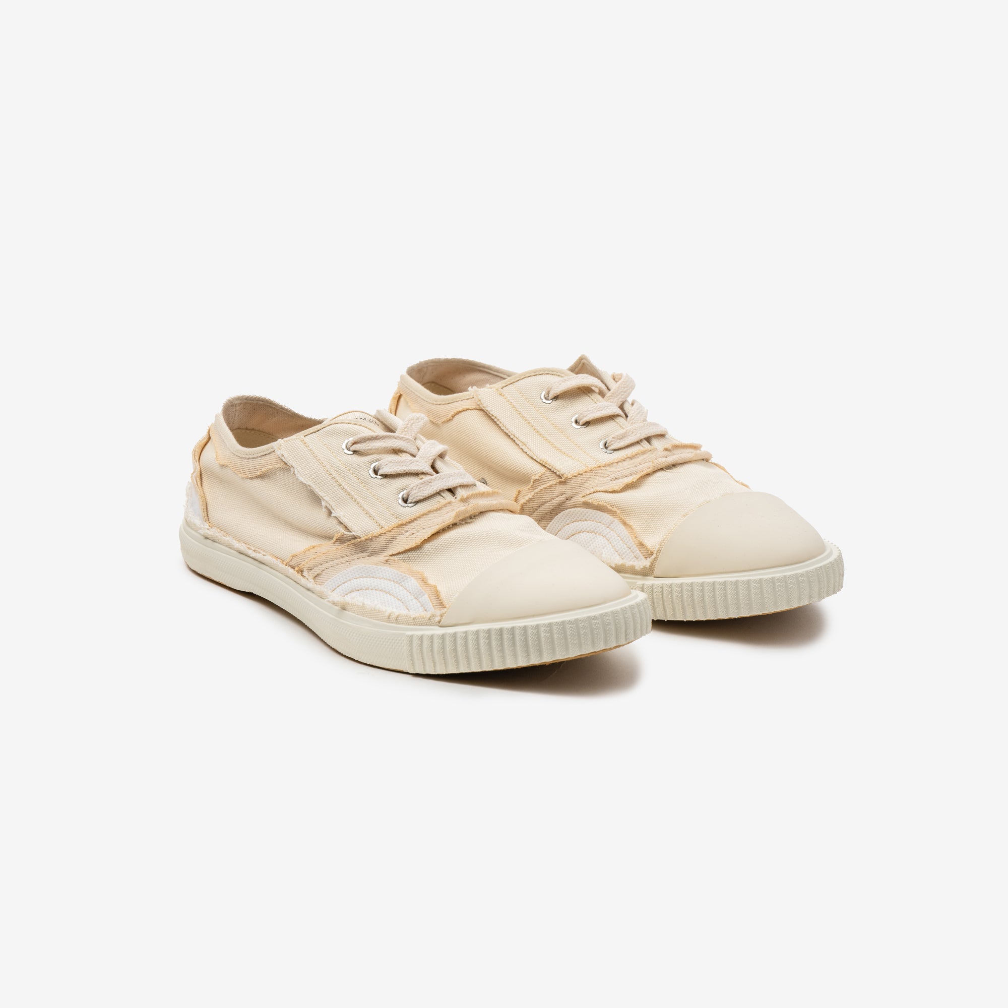 新品 Maison Margiela Inside Out キャンバススニーカー Maison Margiela インサイドアウト ロースニーカー ナチュラルミックス
