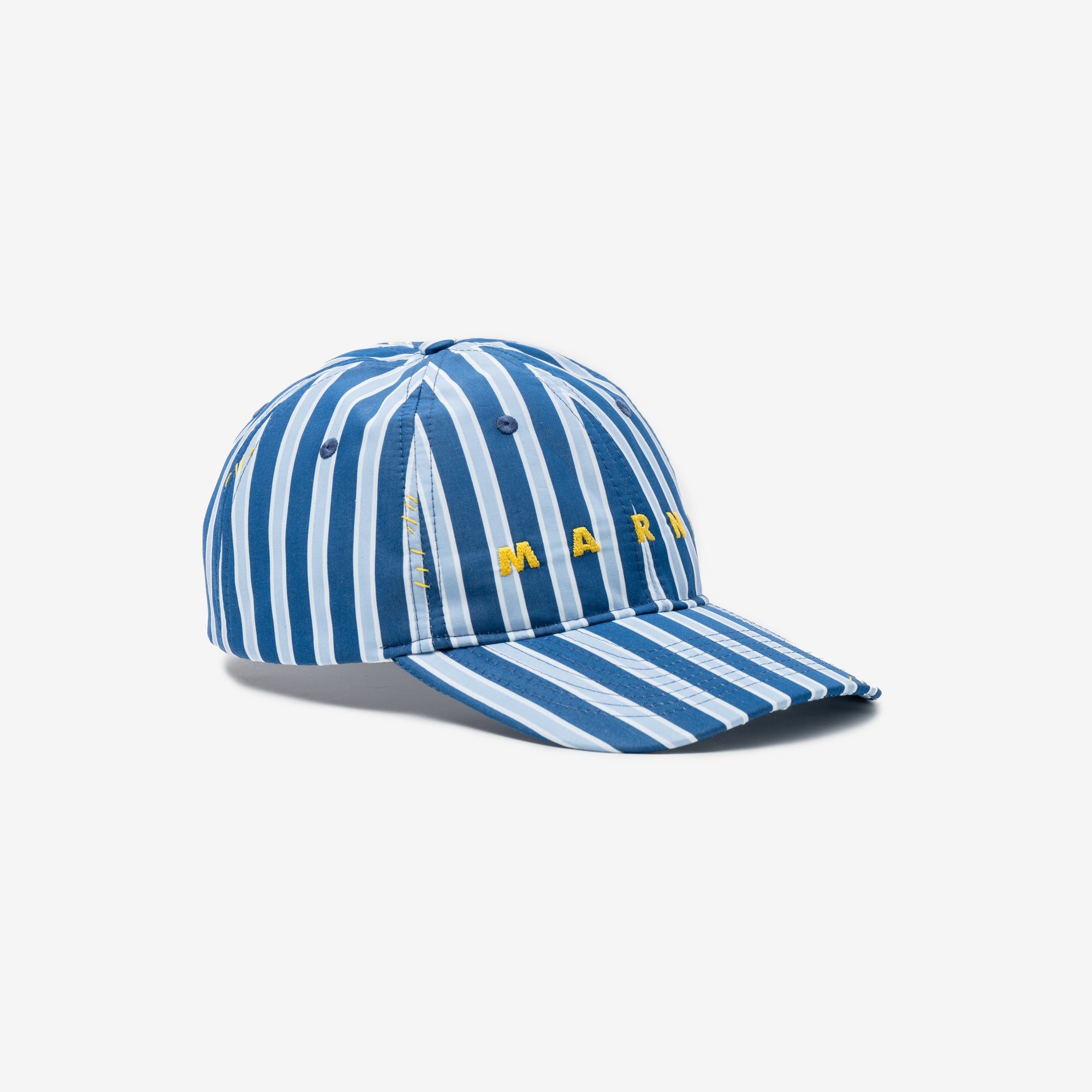MARNI Striped Embroidered Cap Opal - 3