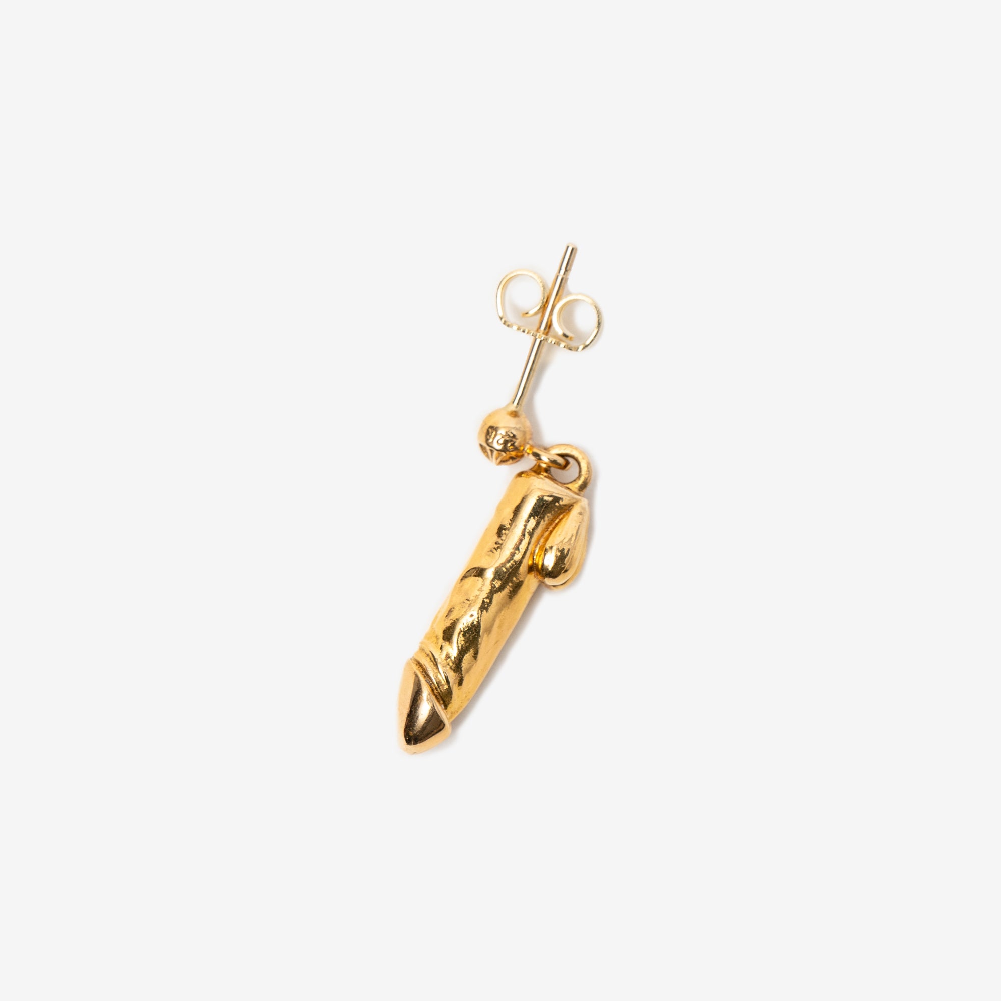 Chrome Hearts 22K Gold Penis Drop Earring Gold - 1